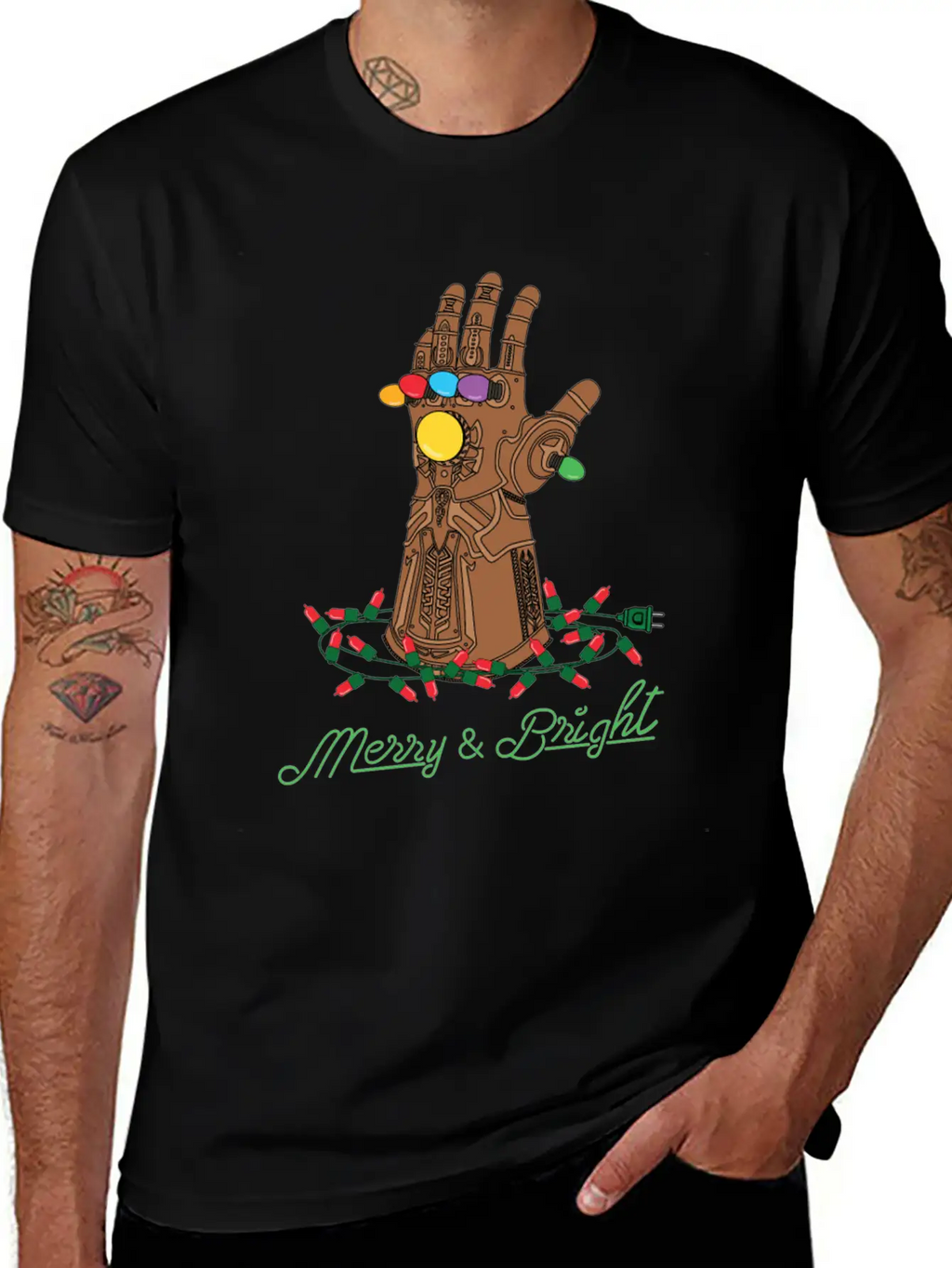 Infinity Gauntlet Merry & Bright Modern Fit Casual T-Shirt – Clean And Versatile Design