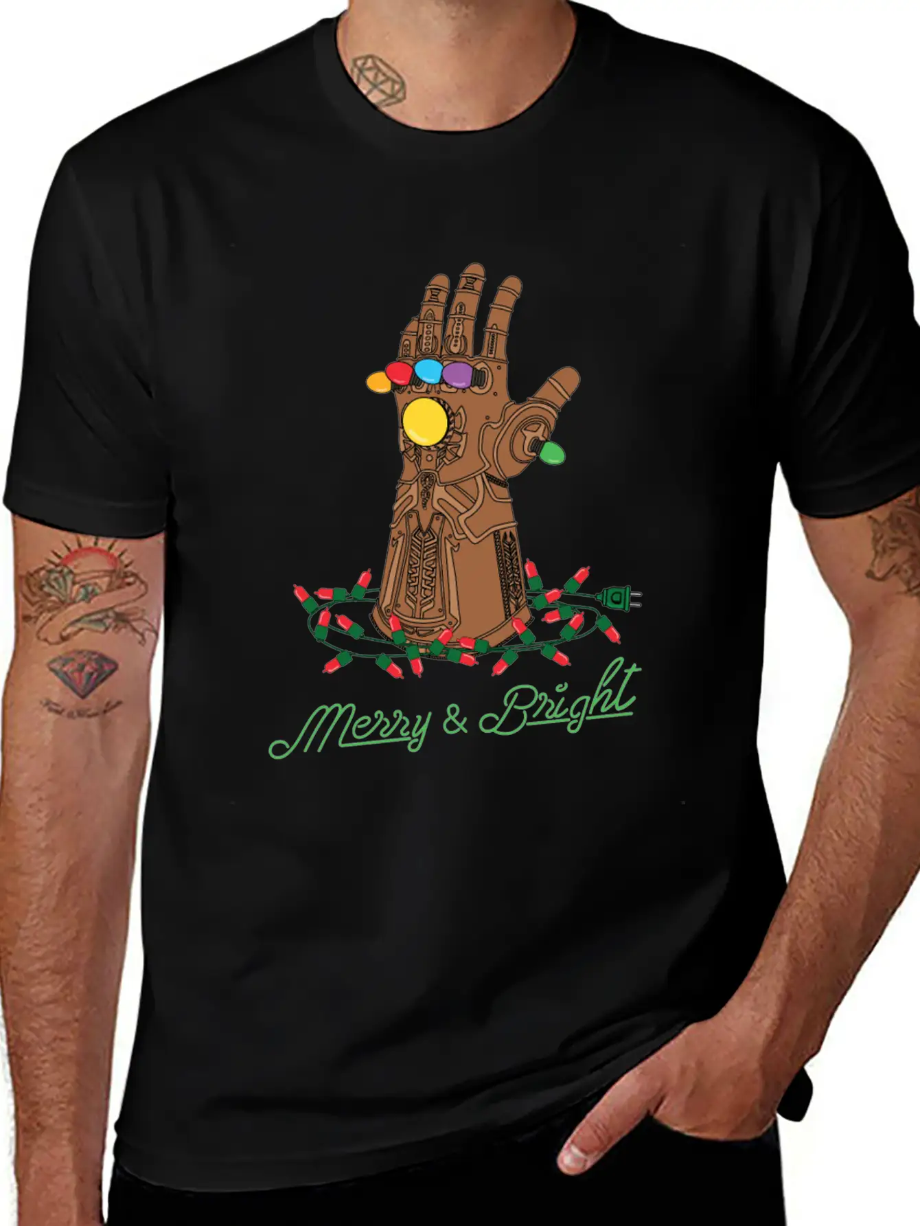 Infinity Gauntlet Merry & Bright Modern Fit Casual T-Shirt – Clean And Versatile Design