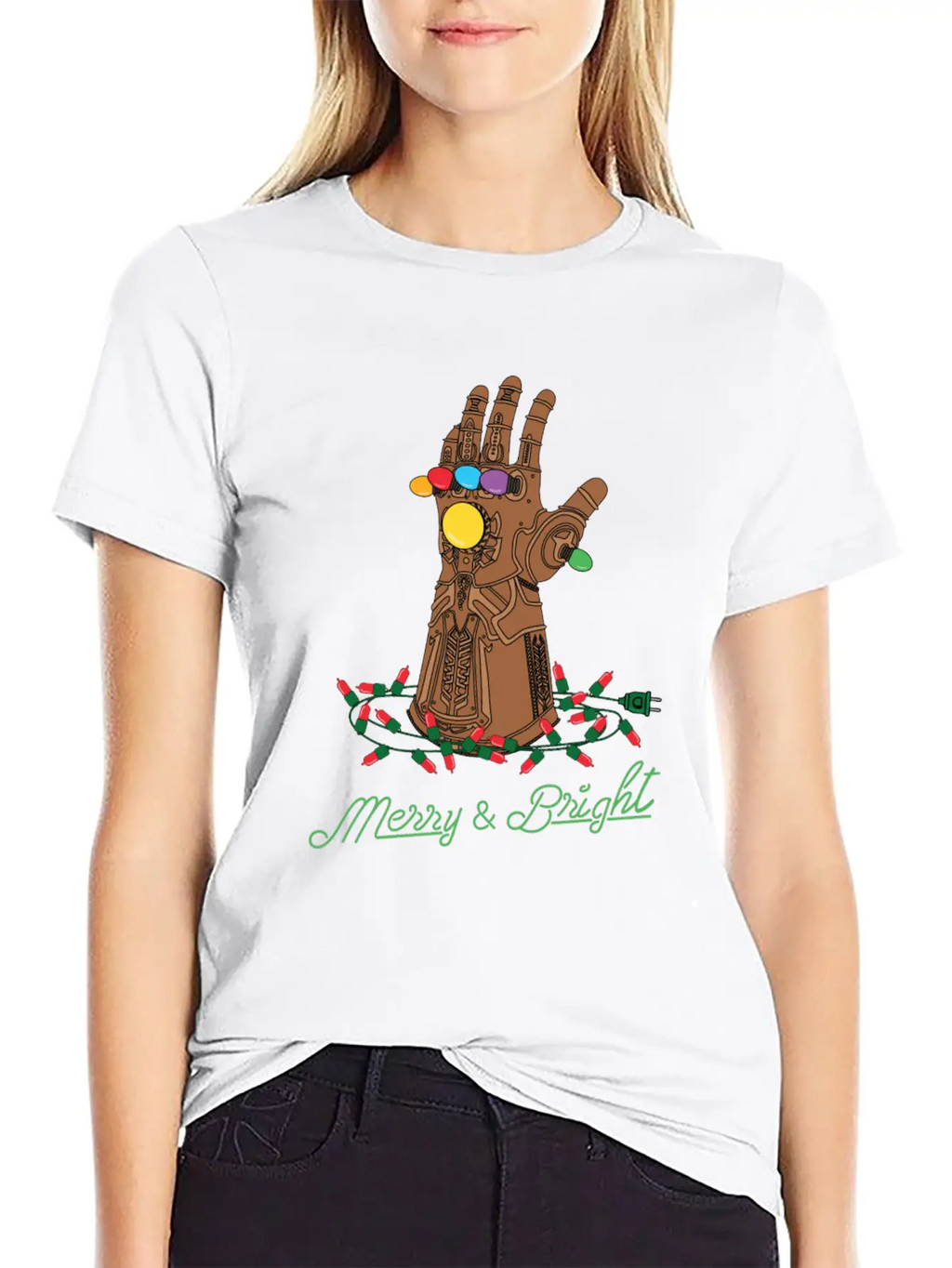 Infinity Gauntlet Merry & Bright Modern Fit Casual T-Shirt – Clean And Versatile Design