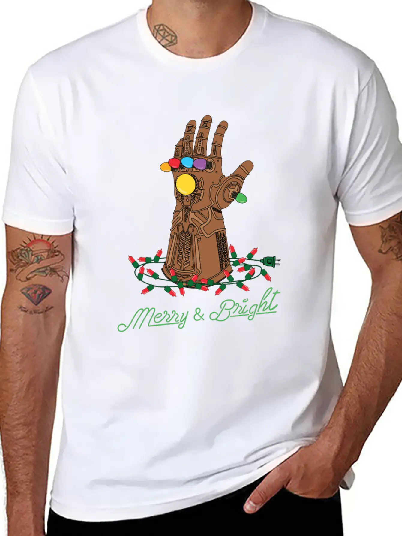 Infinity Gauntlet Merry & Bright Modern Fit Casual T-Shirt – Clean And Versatile Design