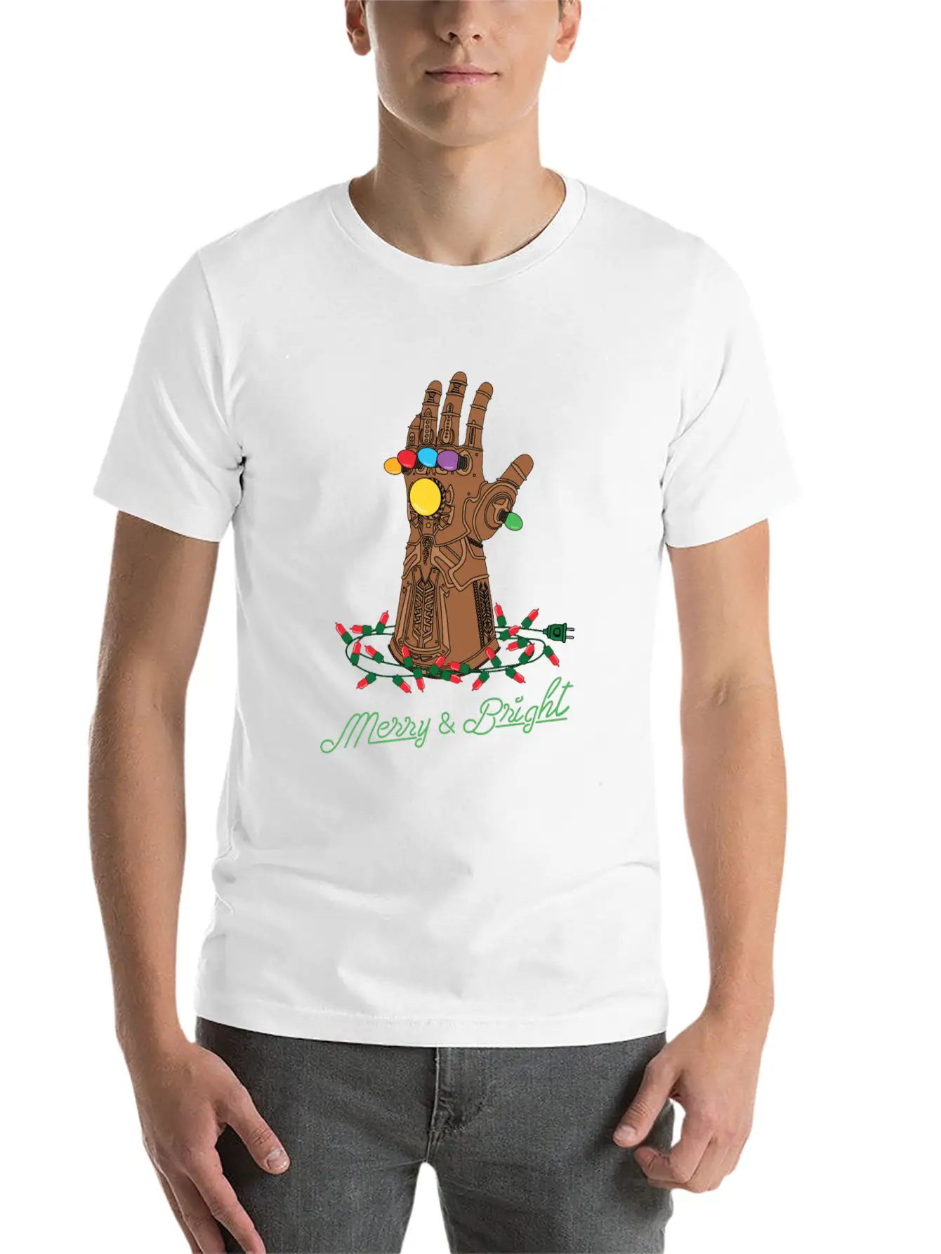 Infinity Gauntlet Merry & Bright Modern Fit Casual T-Shirt – Clean And Versatile Design