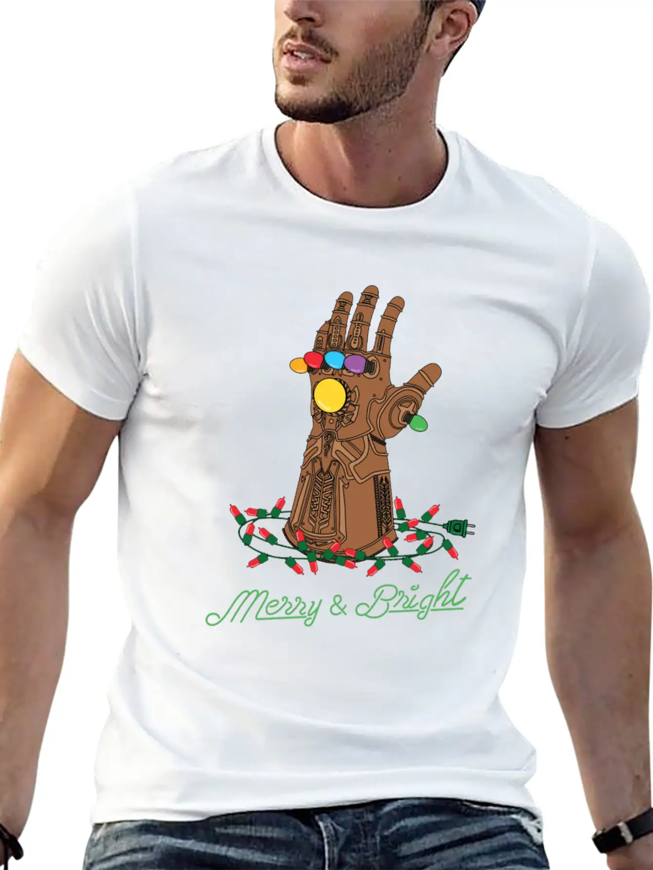 Infinity Gauntlet Merry & Bright Modern Fit Casual T-Shirt – Clean And Versatile Design