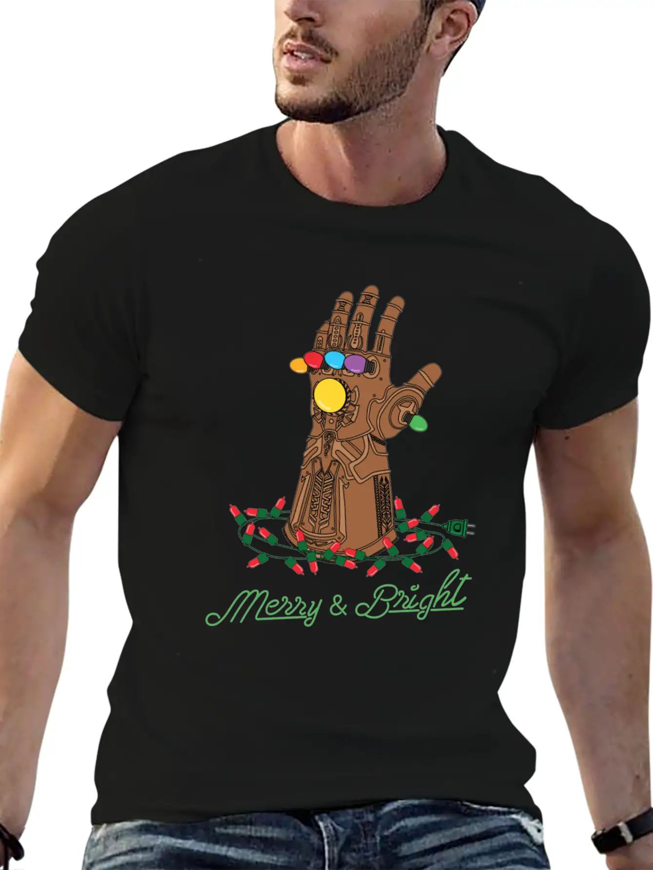 Infinity Gauntlet Merry & Bright Modern Fit Casual T-Shirt – Clean And Versatile Design