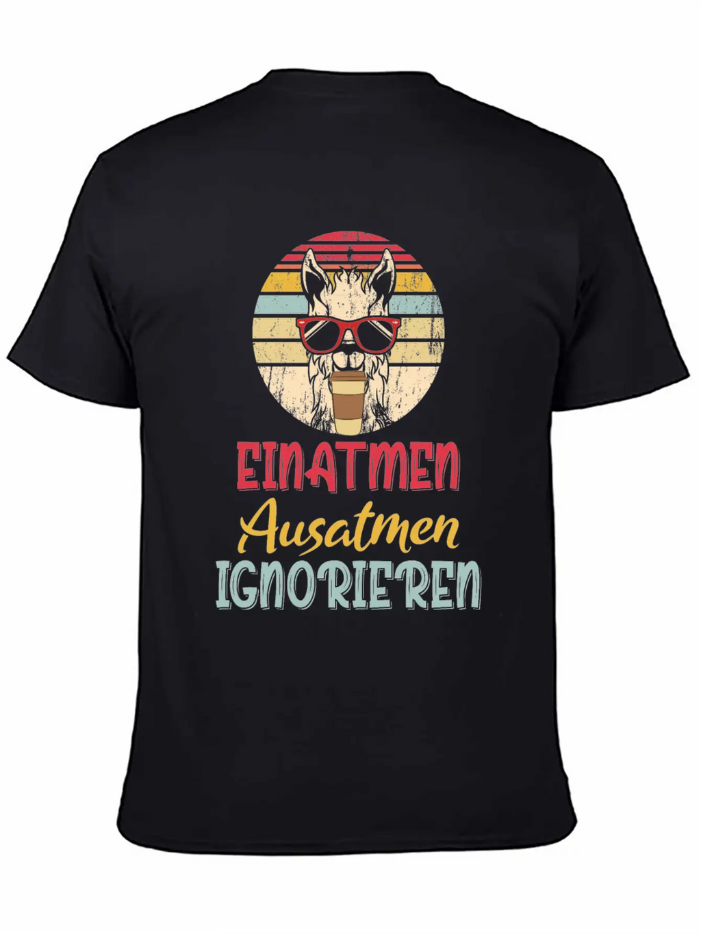 Inhale Exhale Ignore Llama With Coffee Mug Classic Cotton Tee – Unisex Comfort For Any Season