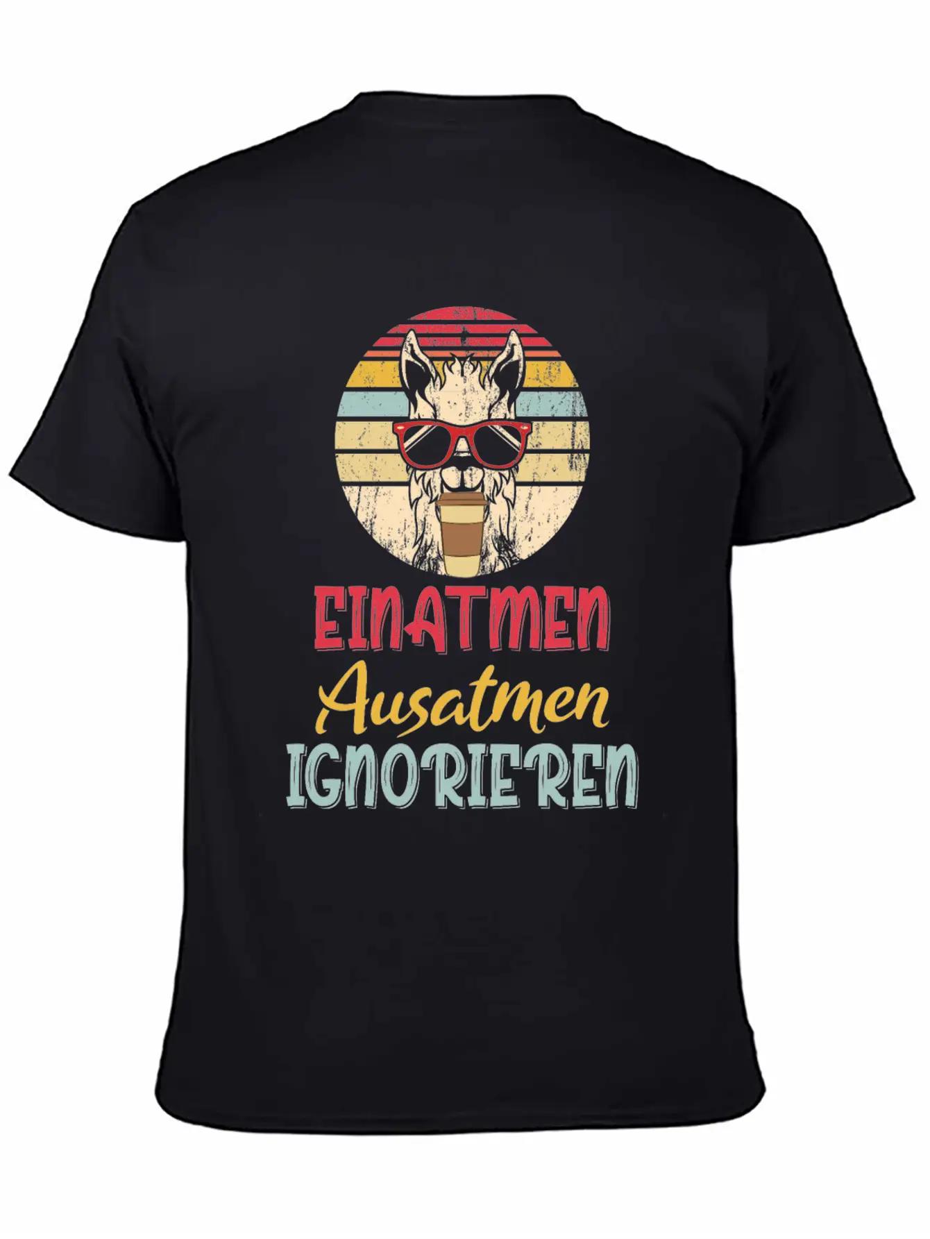 Inhale Exhale Ignore Llama With Coffee Mug Classic Cotton Tee – Unisex Comfort For Any Season