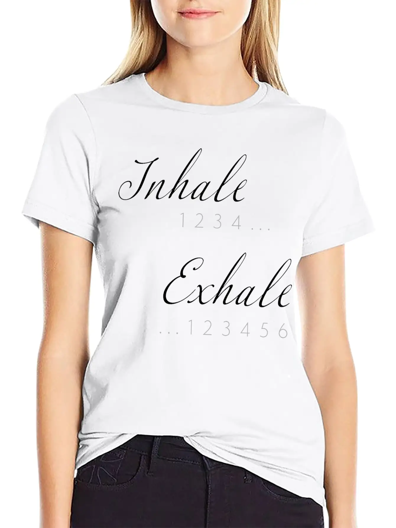 Inhale Exhale Relaxed Everyday Tee – Lightweight And Durable Cotton