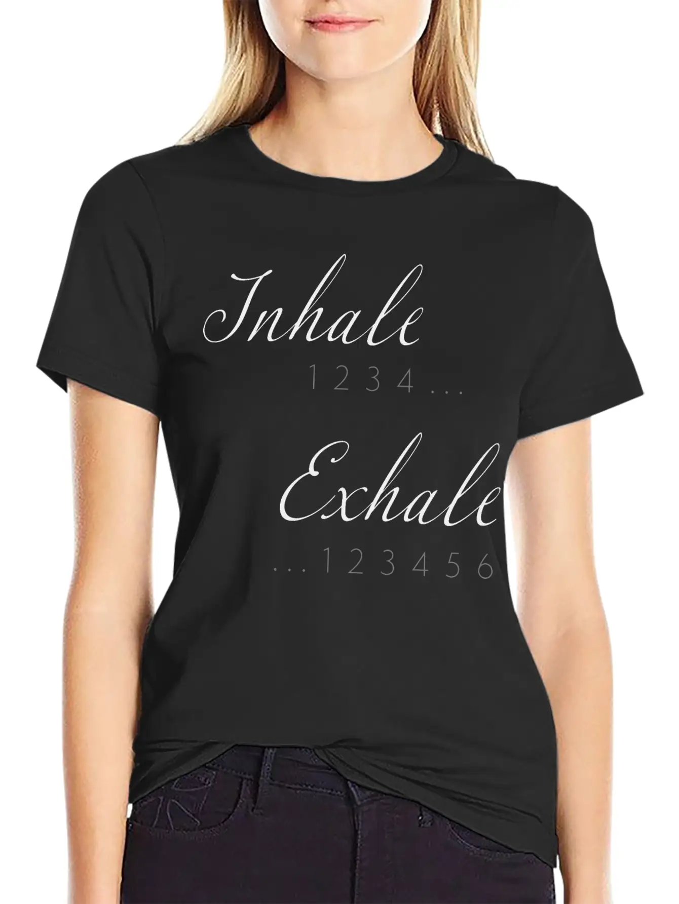 Inhale Exhale Relaxed Everyday Tee – Lightweight And Durable Cotton