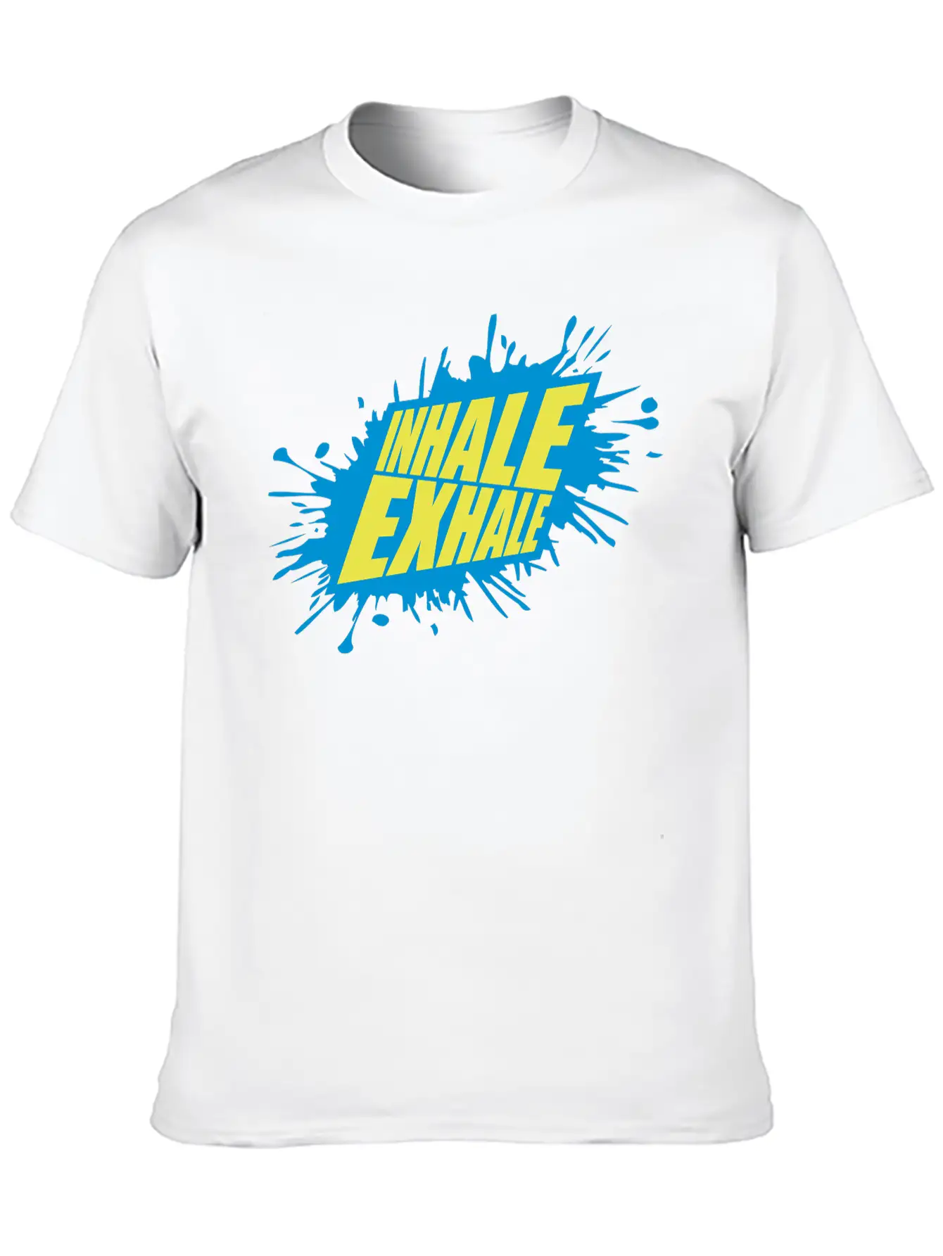 Inhale Exhale Yoga Quote Classic Cotton Tee – Unisex Comfort For Any Season
