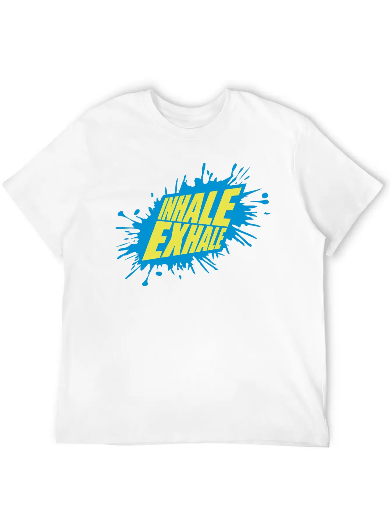 Inhale Exhale Yoga Quote Classic Cotton Tee – Unisex Comfort For Any Season