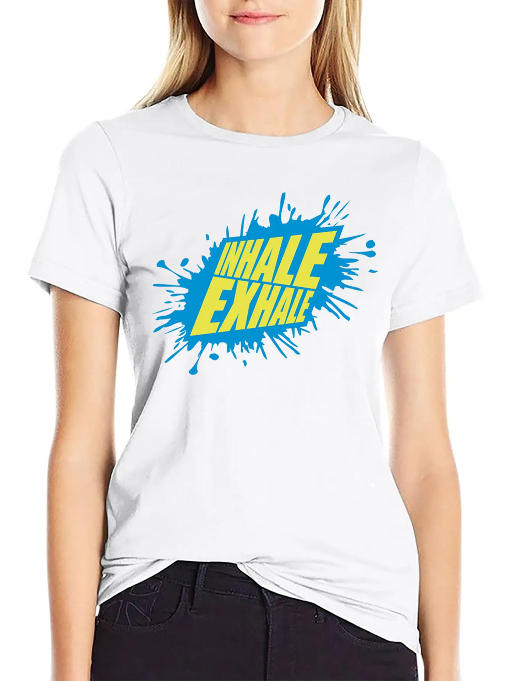 Inhale Exhale Yoga Quote Classic Cotton Tee – Unisex Comfort For Any Season