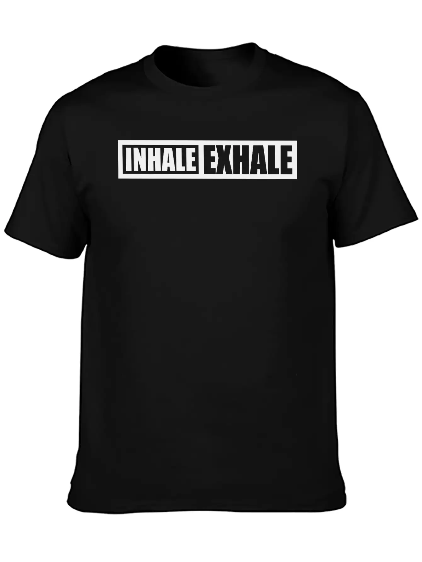 Inhale Exhale Yoga Quote Unisex Casual T-Shirt – Clean Design For Daily Comfort