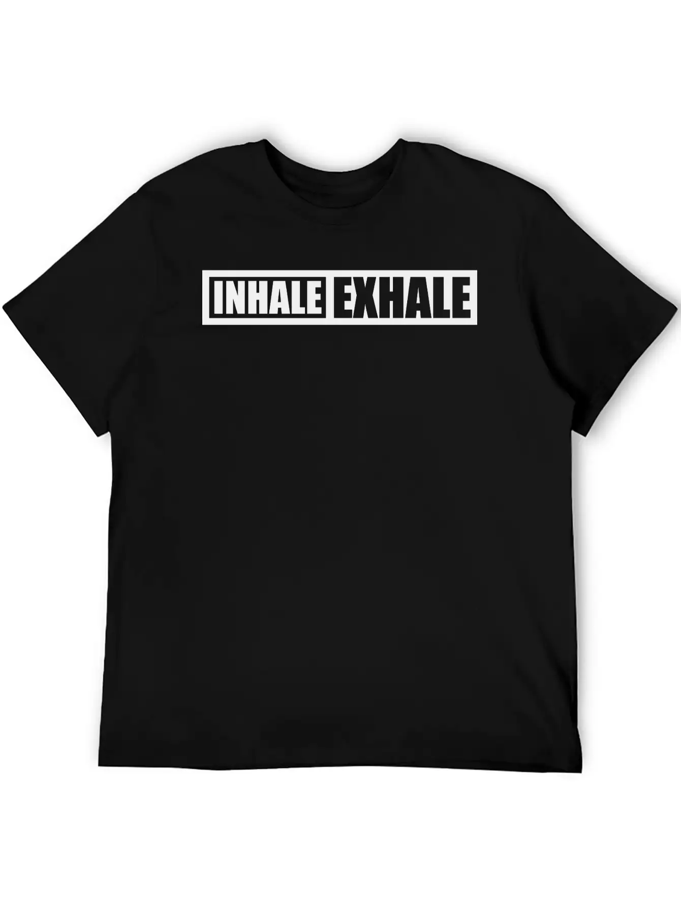 Inhale Exhale Yoga Quote Unisex Casual T-Shirt – Clean Design For Daily Comfort