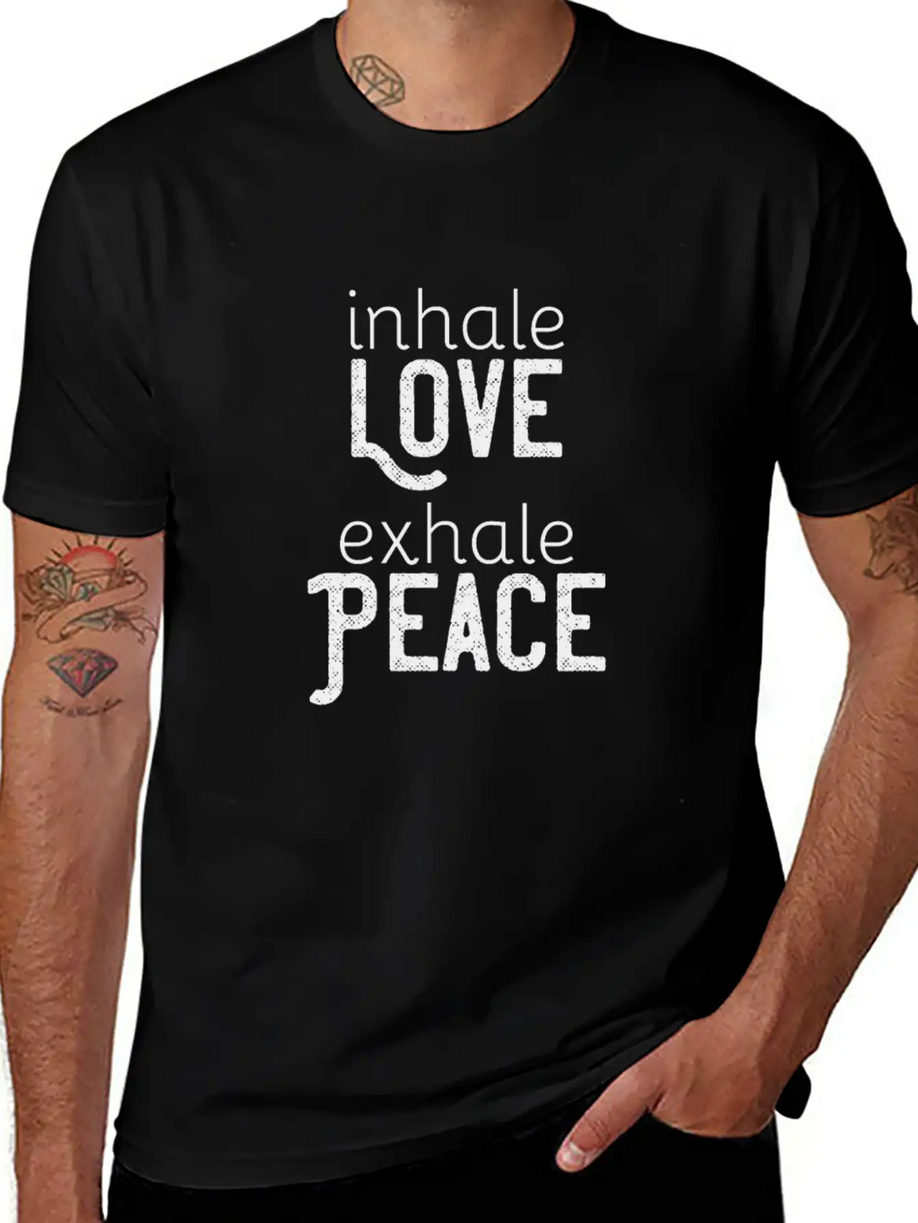 Inhale Love Exhale Peace Relaxed Everyday Tee – Lightweight And Durable Cotton