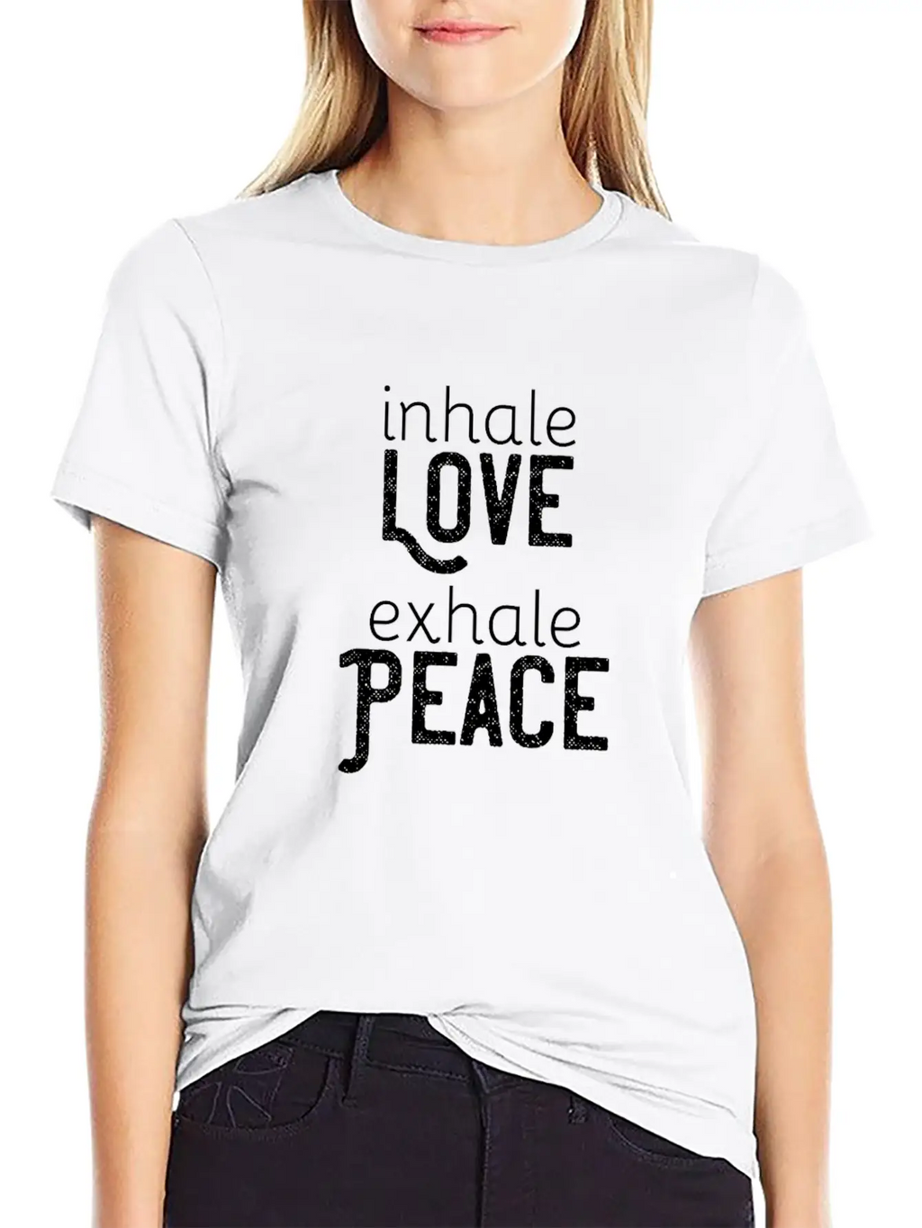 Inhale Love Exhale Peace Relaxed Everyday Tee – Lightweight And Durable Cotton