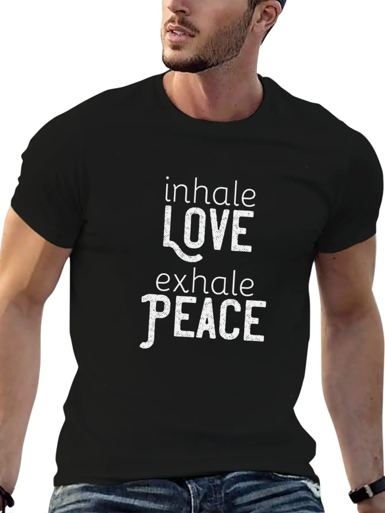 Inhale Love Exhale Peace Relaxed Everyday Tee – Lightweight And Durable Cotton