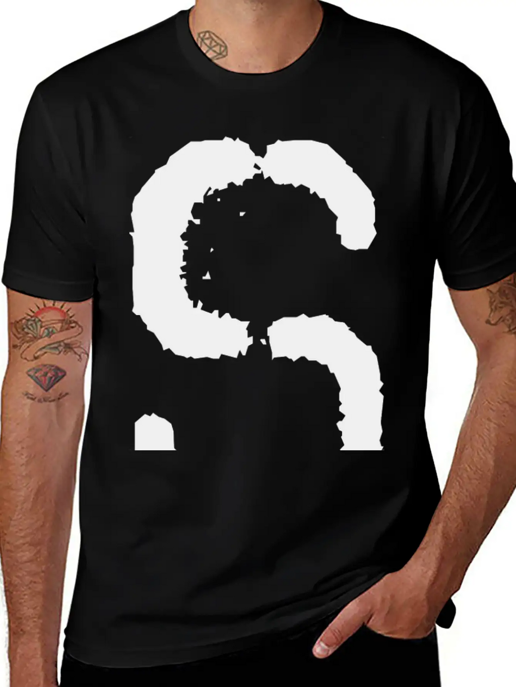 Initial S, Distorted Letter S Classic Cotton Tee – Unisex Comfort For Any Season