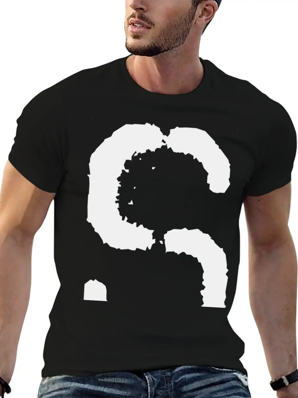 Initial S, Distorted Letter S Classic Cotton Tee – Unisex Comfort For Any Season