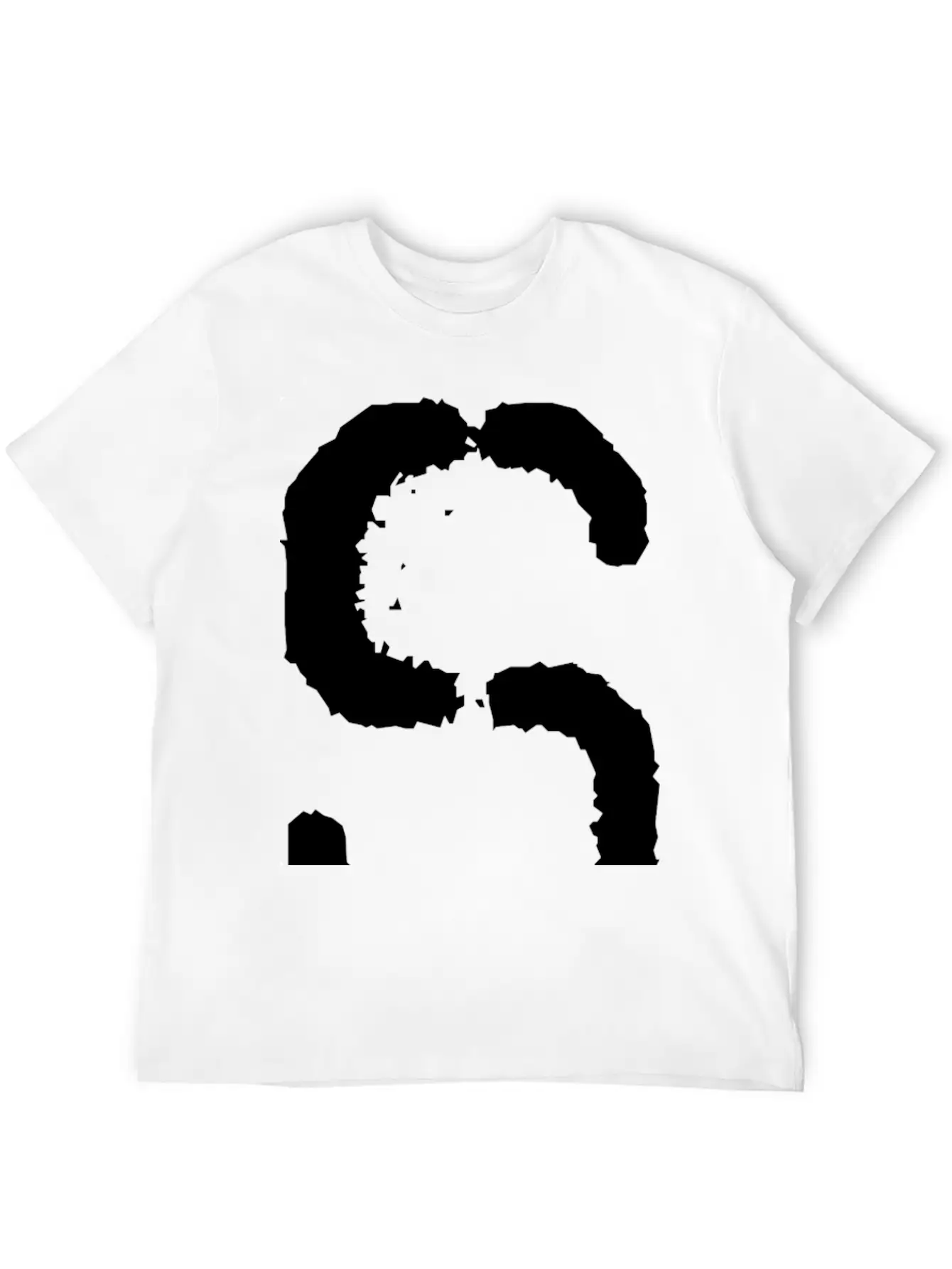 Initial S, Distorted Letter S Classic Cotton Tee – Unisex Comfort For Any Season