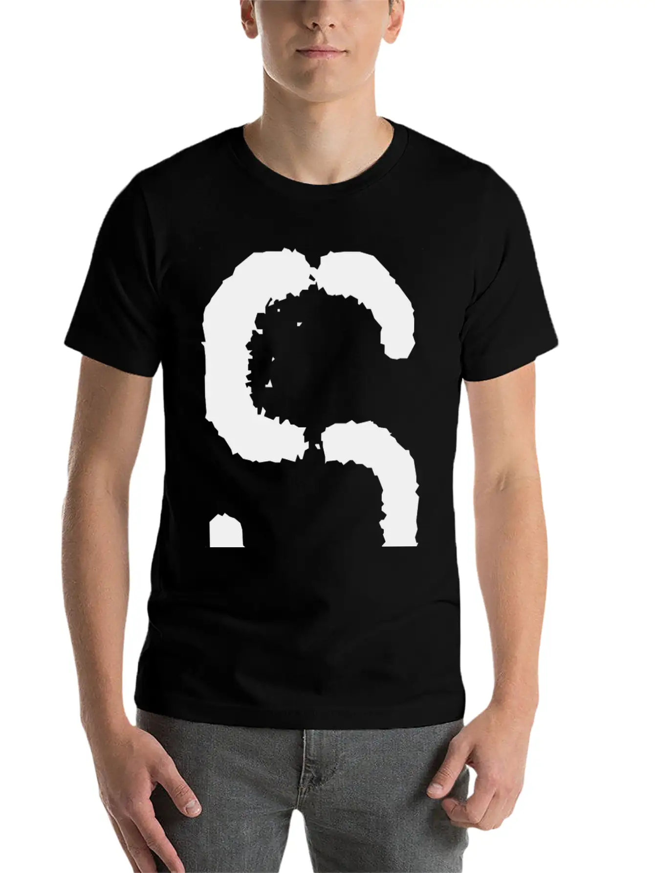 Initial S, Distorted Letter S Classic Cotton Tee – Unisex Comfort For Any Season