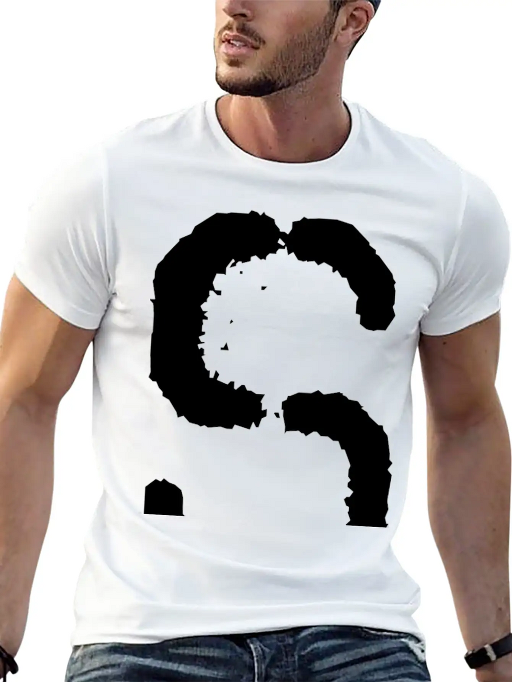 Initial S, Distorted Letter S Classic Cotton Tee – Unisex Comfort For Any Season