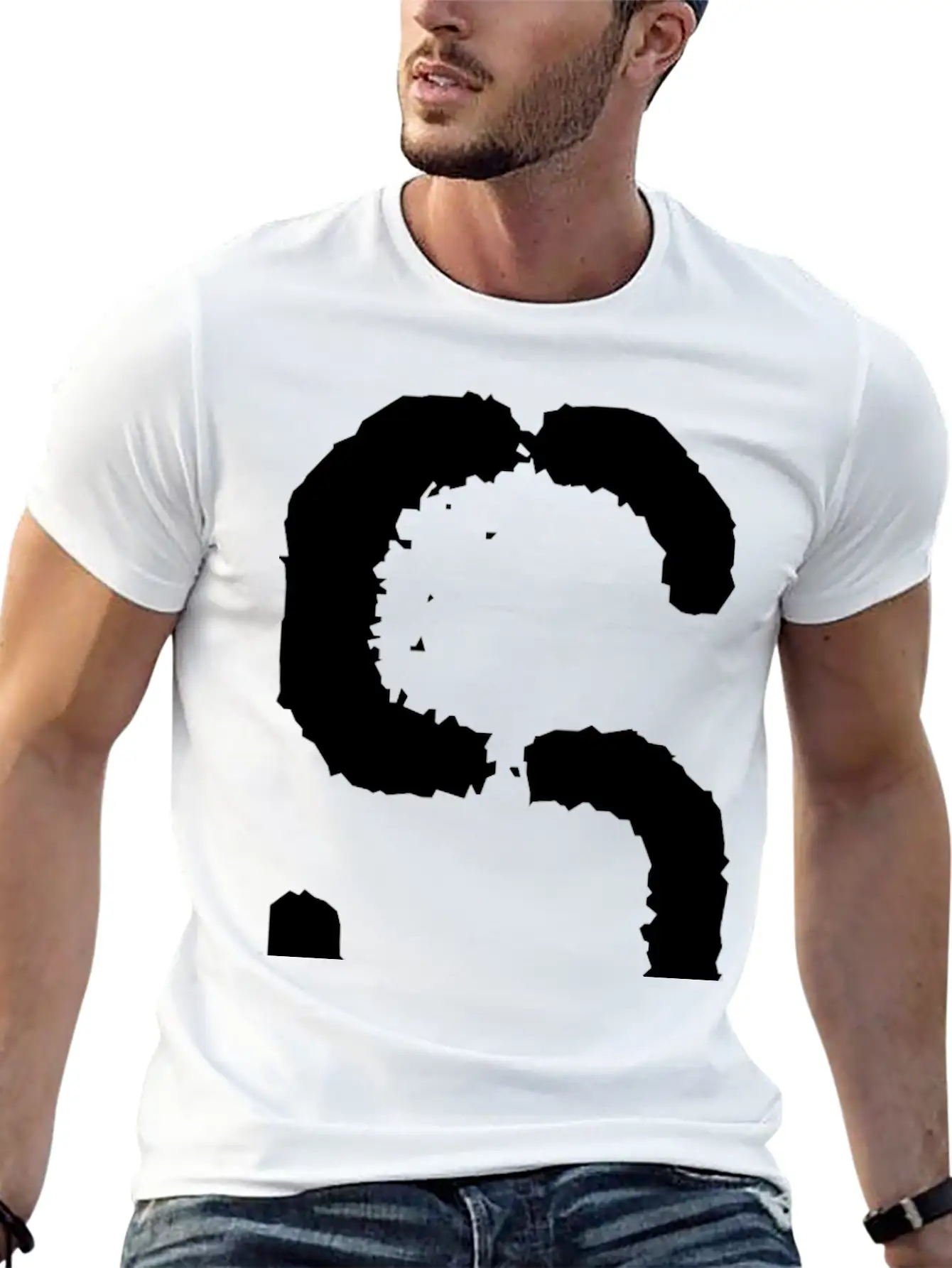 Initial S, Distorted Letter S Classic Cotton Tee – Unisex Comfort For Any Season