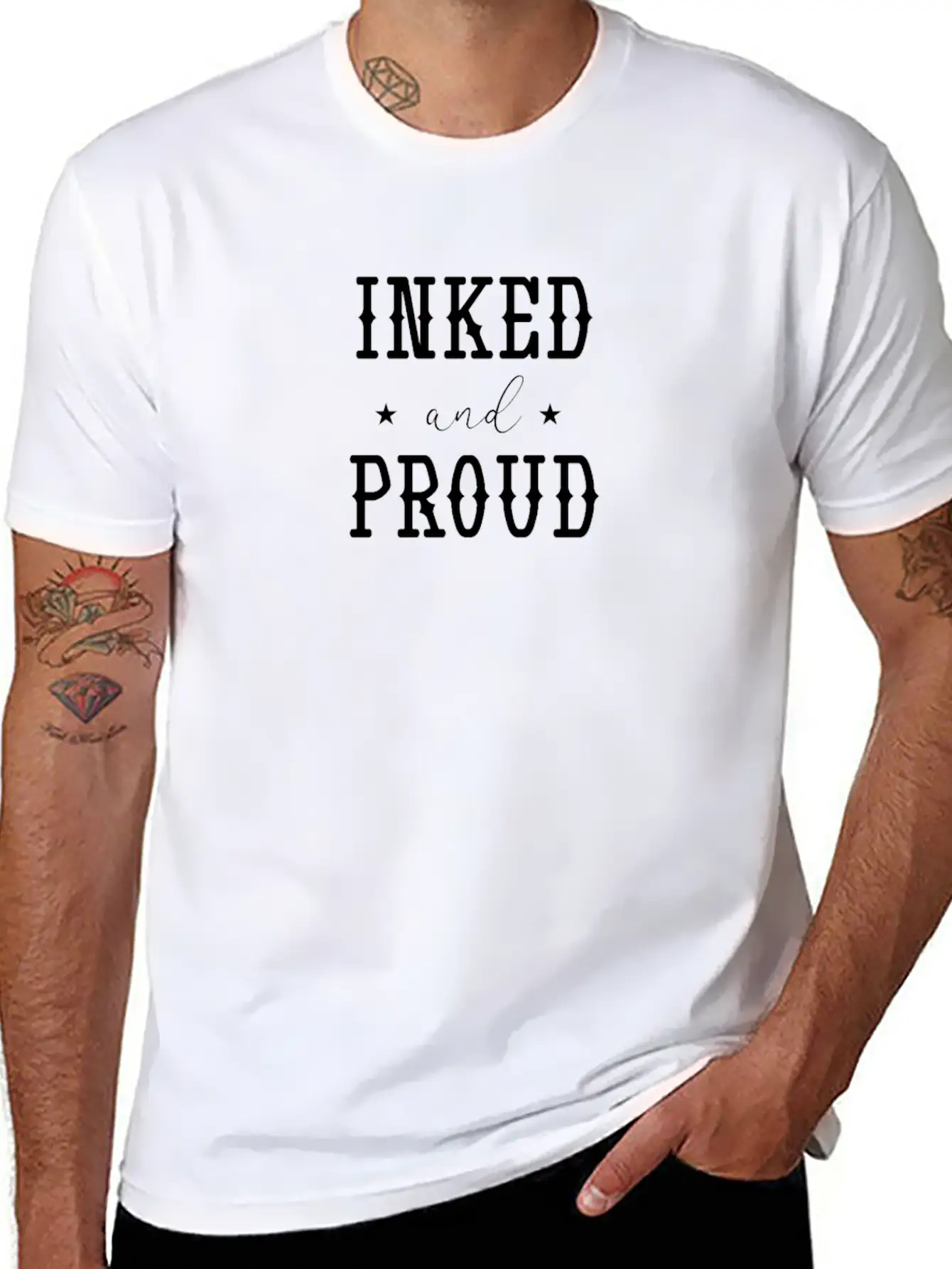 Inked And Proud Tattoo Studio Ink Tattooed Arm Classic Cotton Tee – Unisex Comfort For Any Season
