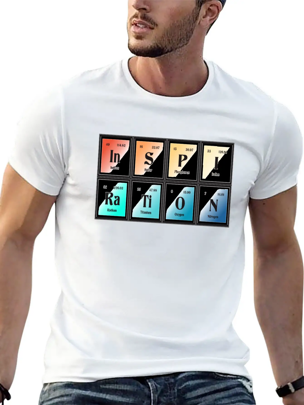 Inspiration | Periodic Table Of Elements Essential Unisex Summer Tee – Soft Cotton Casual Fit