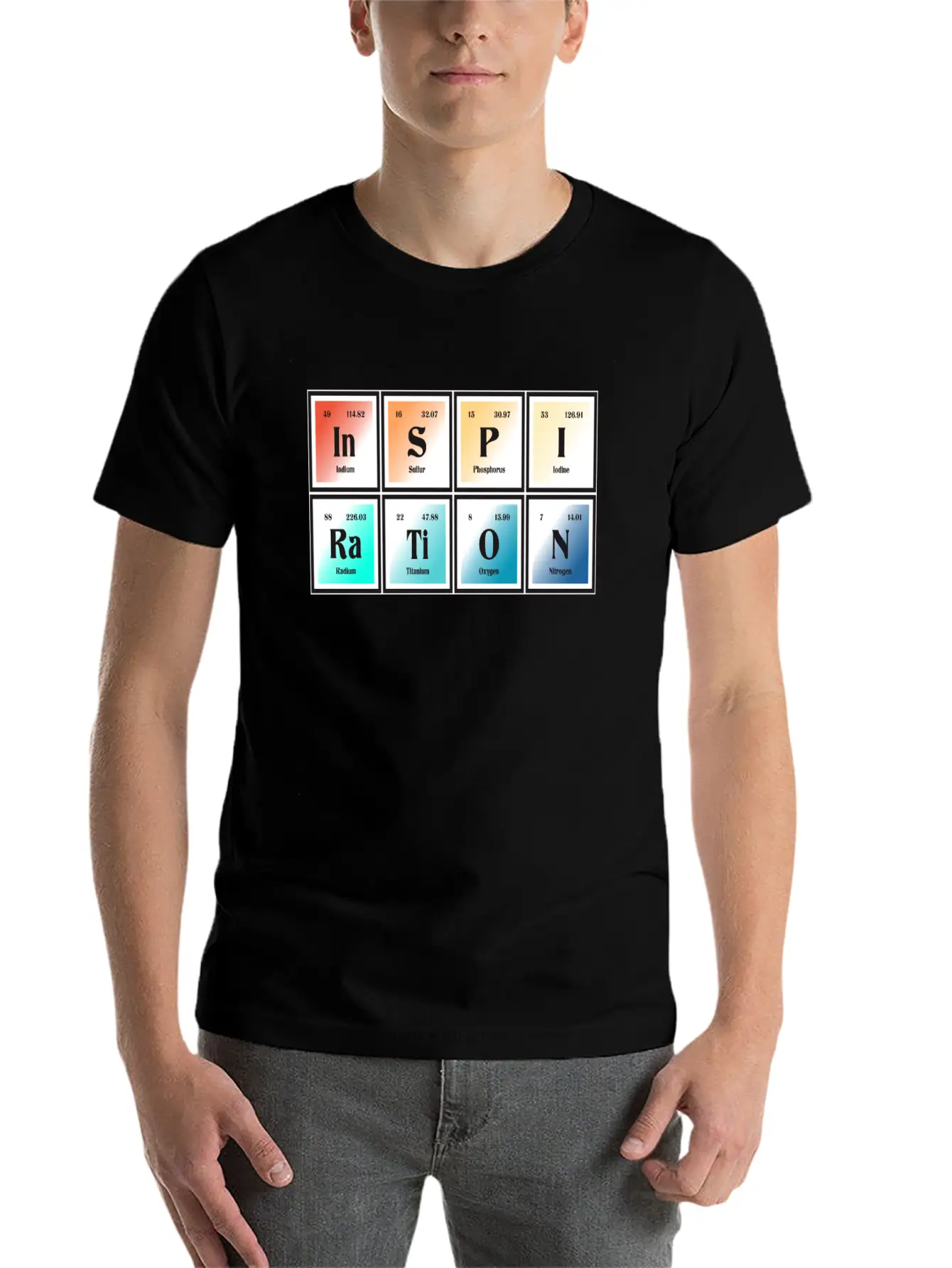 Inspiration | Periodic Table Of Elements Essential Unisex Summer Tee – Soft Cotton Casual Fit