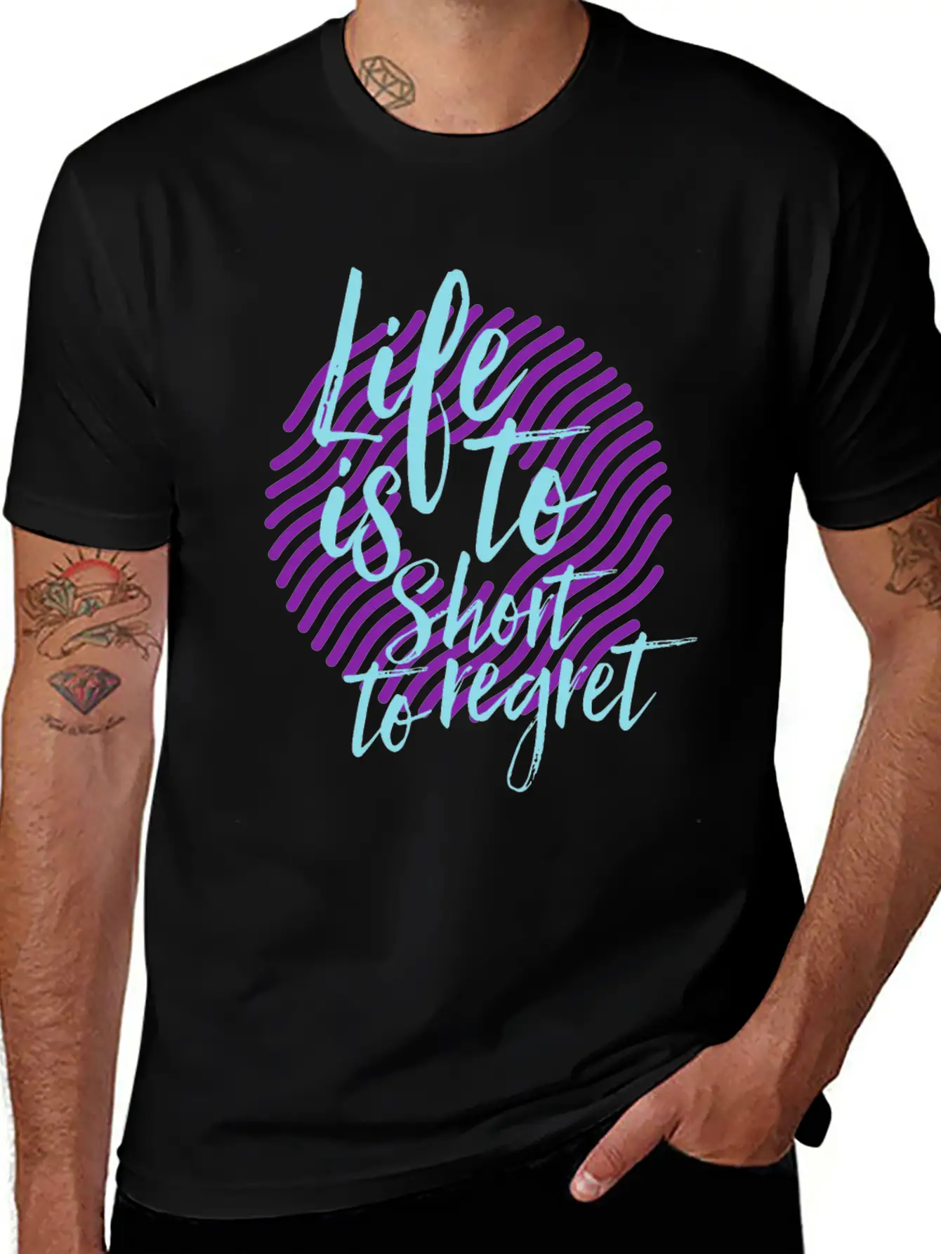 Inspiration Saying Life Breathable Soft Cotton T-Shirt – Timeless Casual Look