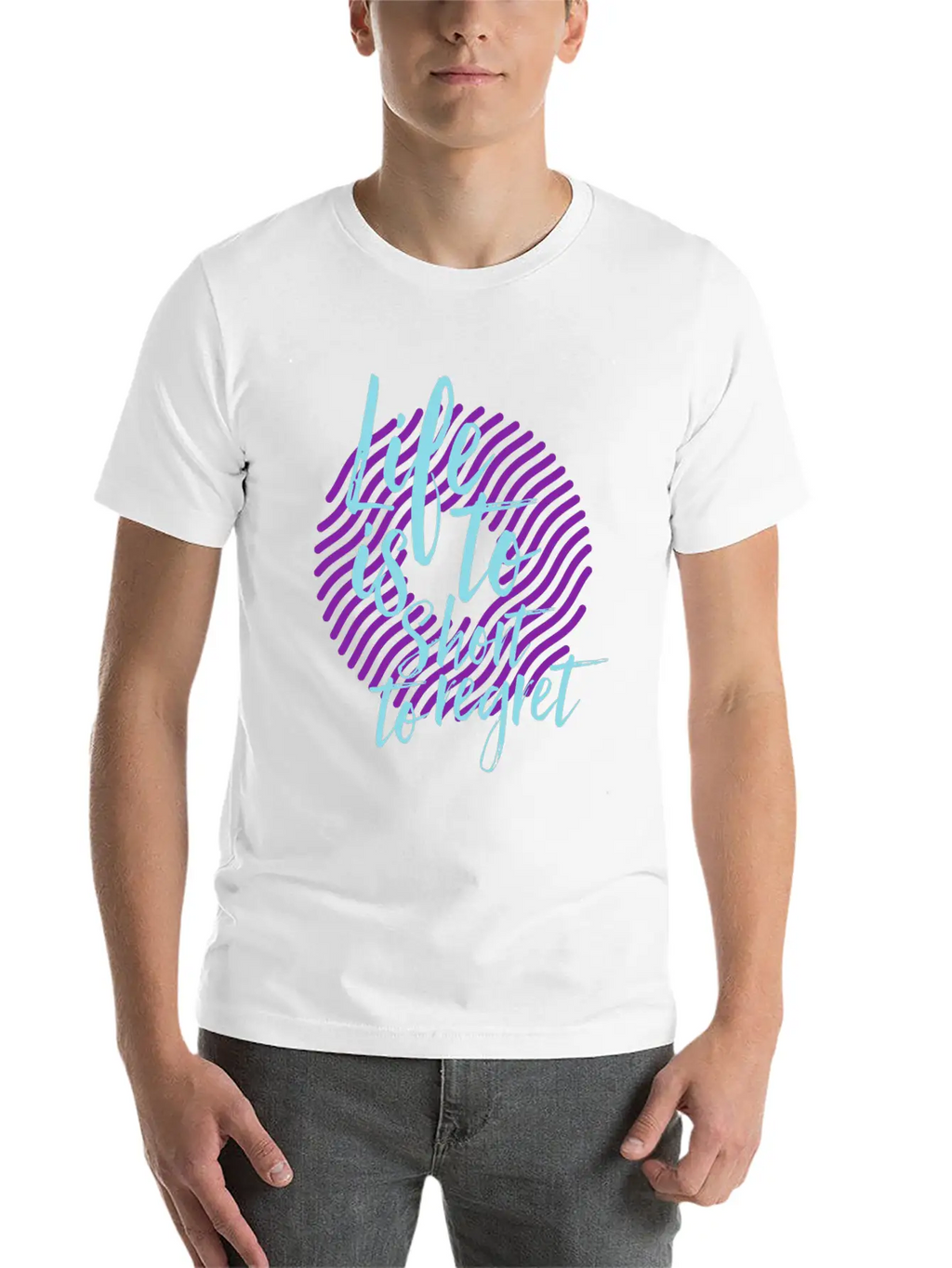 Inspiration Saying Life Breathable Soft Cotton T-Shirt – Timeless Casual Look