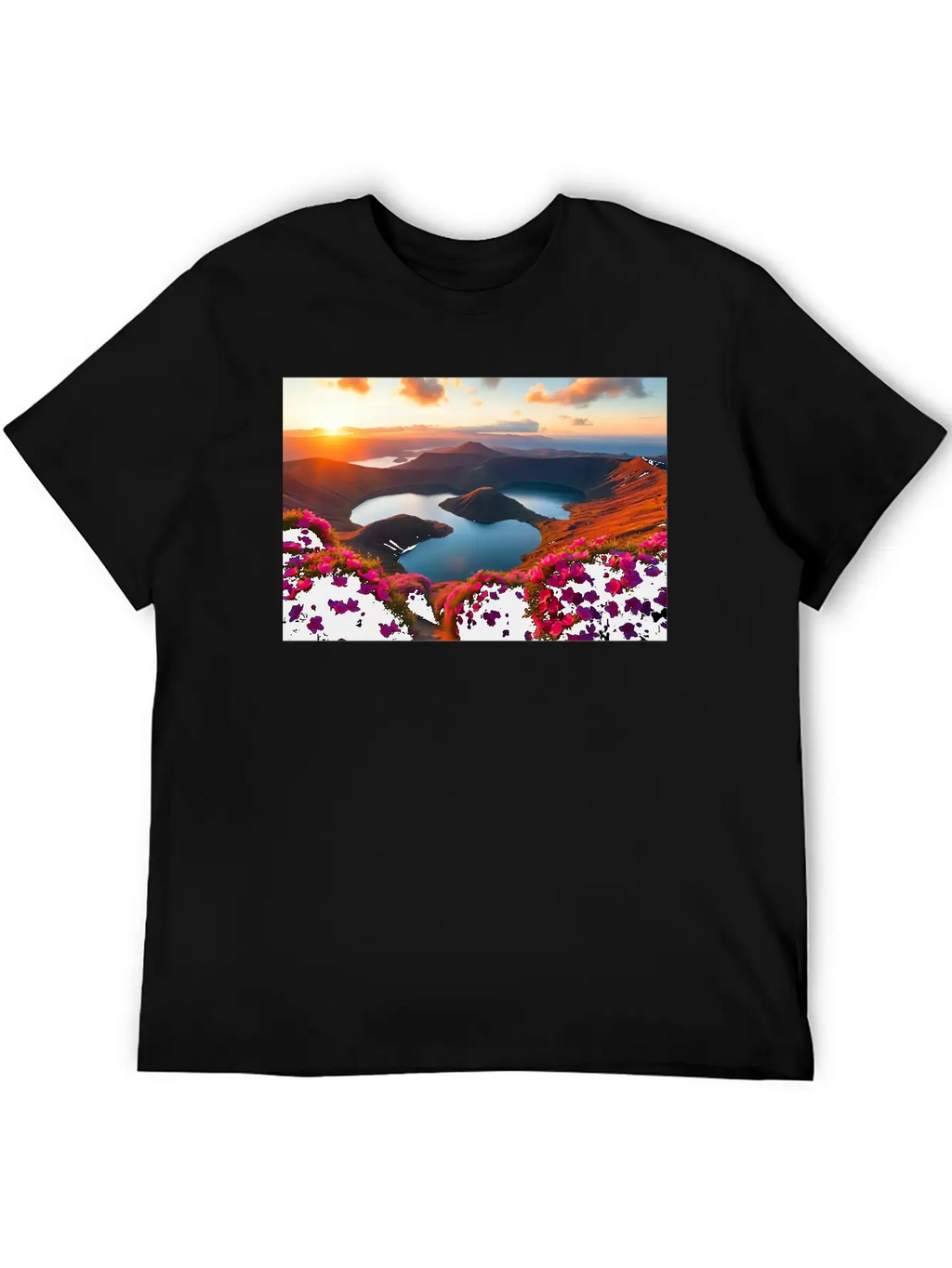 Inspiring Scenic Landscape Basic Graphic T-Shirt – Daily Comfort In Soft Cotton