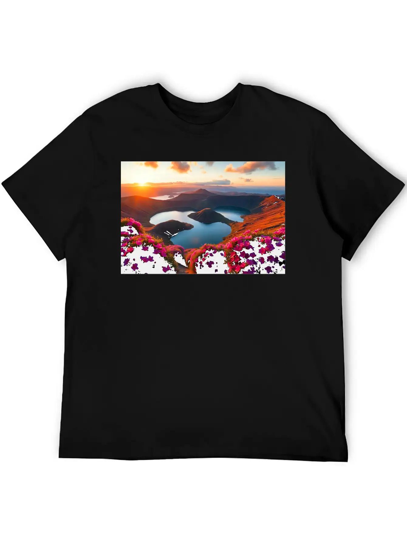 Inspiring Scenic Landscape Basic Graphic T-Shirt – Daily Comfort In Soft Cotton