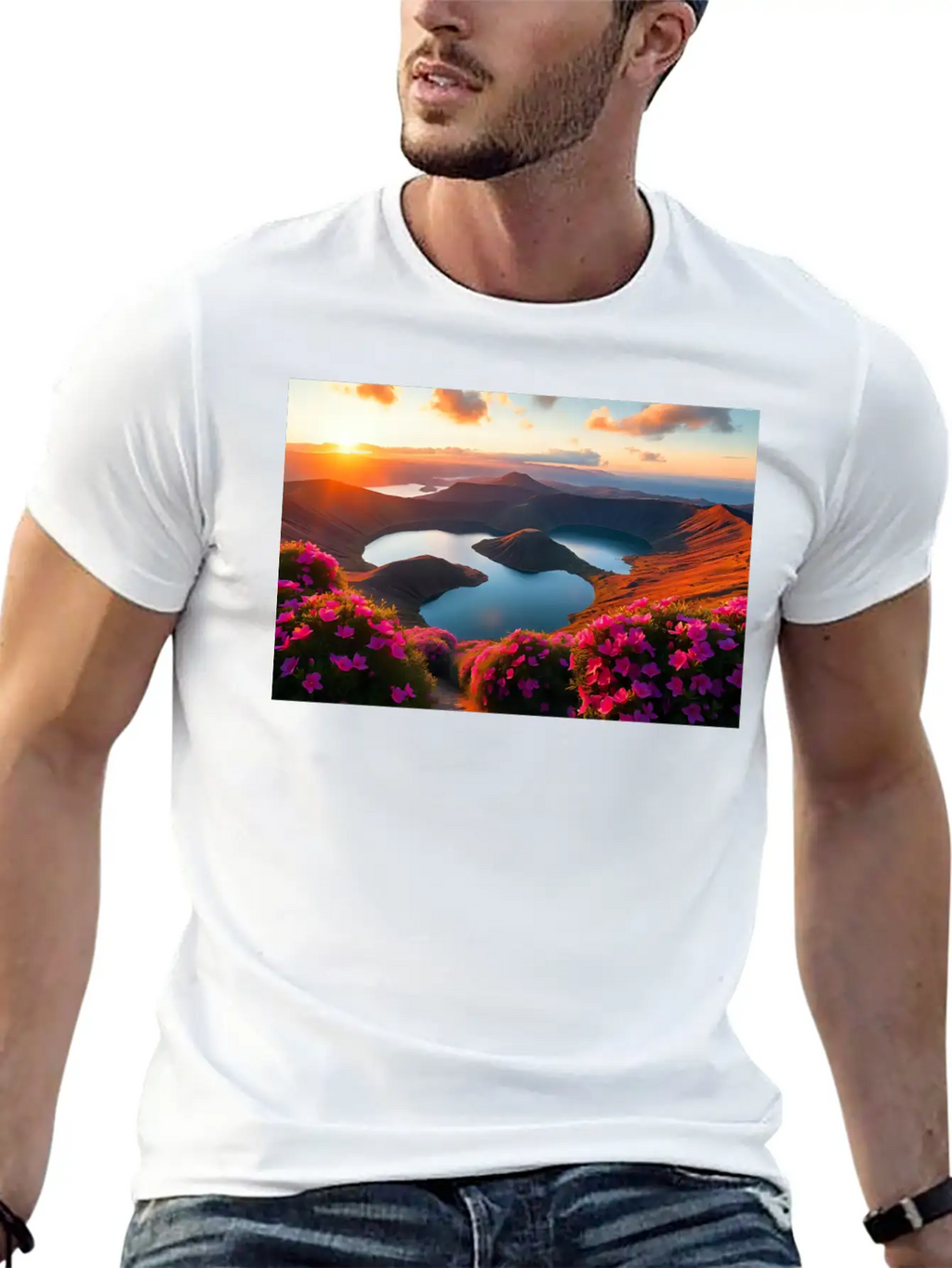 Inspiring Scenic Landscape Basic Graphic T-Shirt – Daily Comfort In Soft Cotton