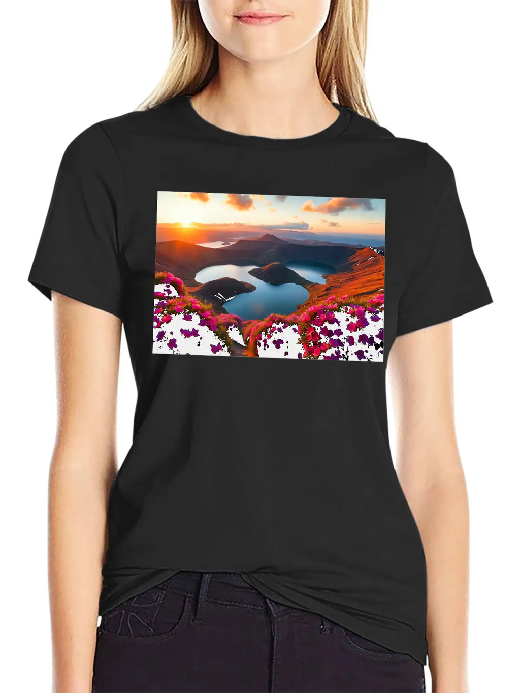 Inspiring Scenic Landscape Basic Graphic T-Shirt – Daily Comfort In Soft Cotton