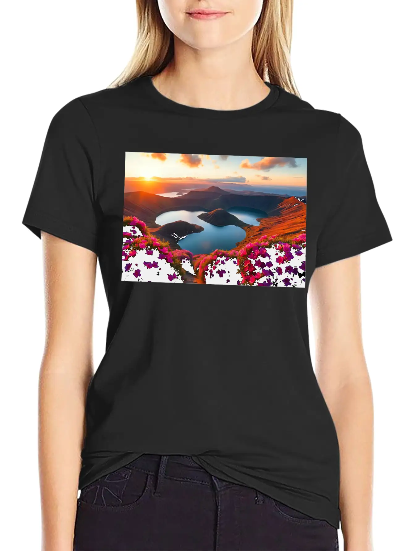 Inspiring Scenic Landscape Basic Graphic T-Shirt – Daily Comfort In Soft Cotton