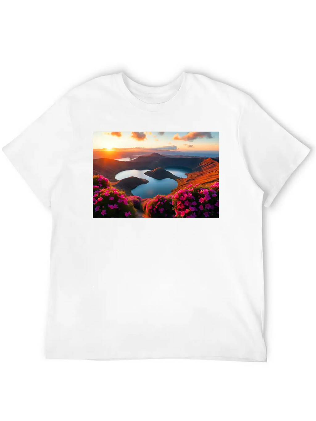 Inspiring Scenic Landscape Basic Graphic T-Shirt – Daily Comfort In Soft Cotton