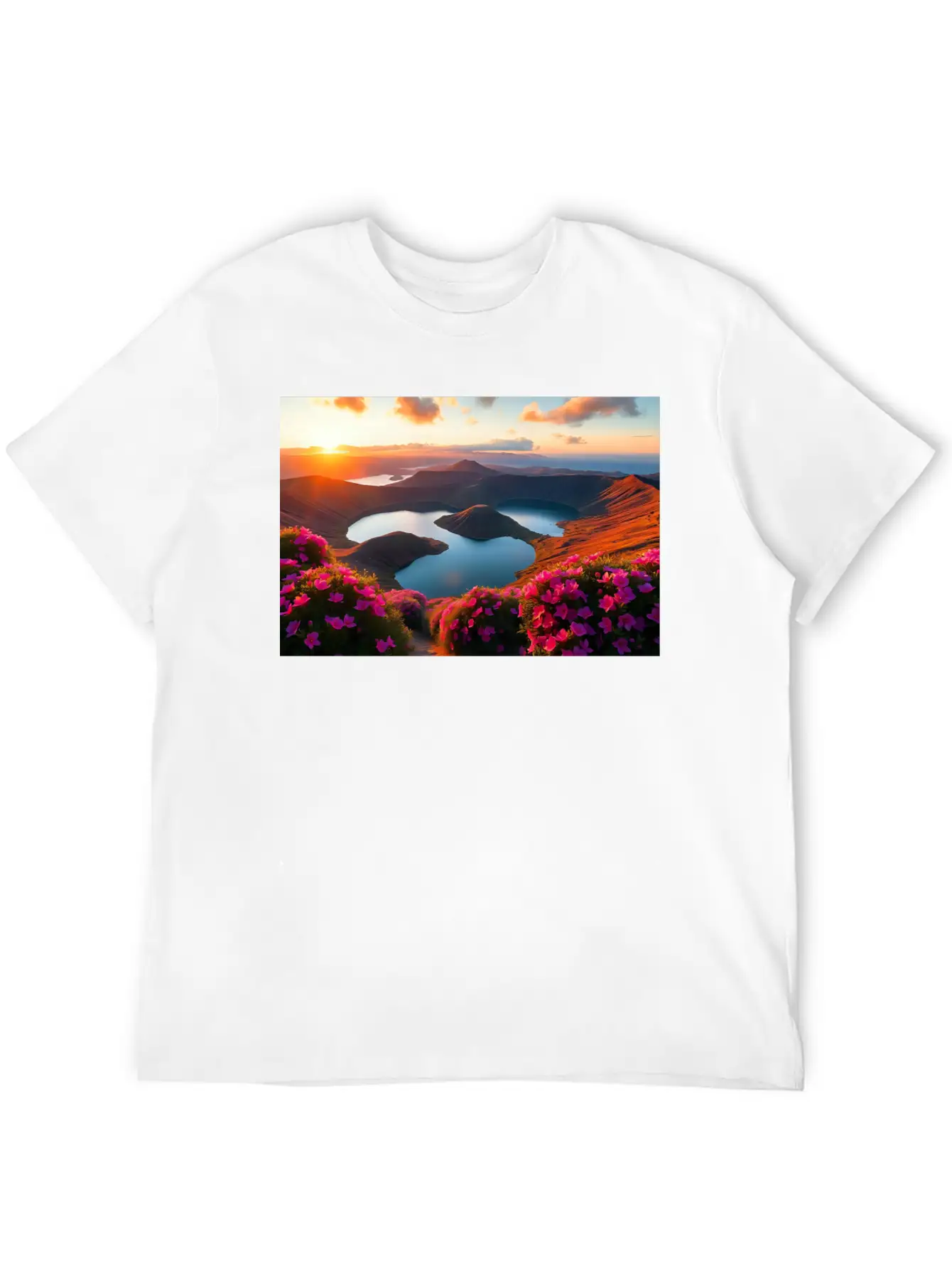 Inspiring Scenic Landscape Basic Graphic T-Shirt – Daily Comfort In Soft Cotton