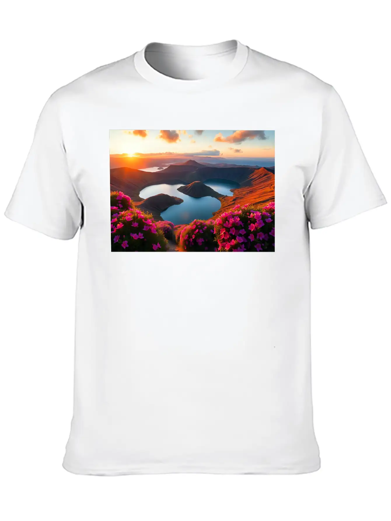 Inspiring Scenic Landscape Basic Graphic T-Shirt – Daily Comfort In Soft Cotton