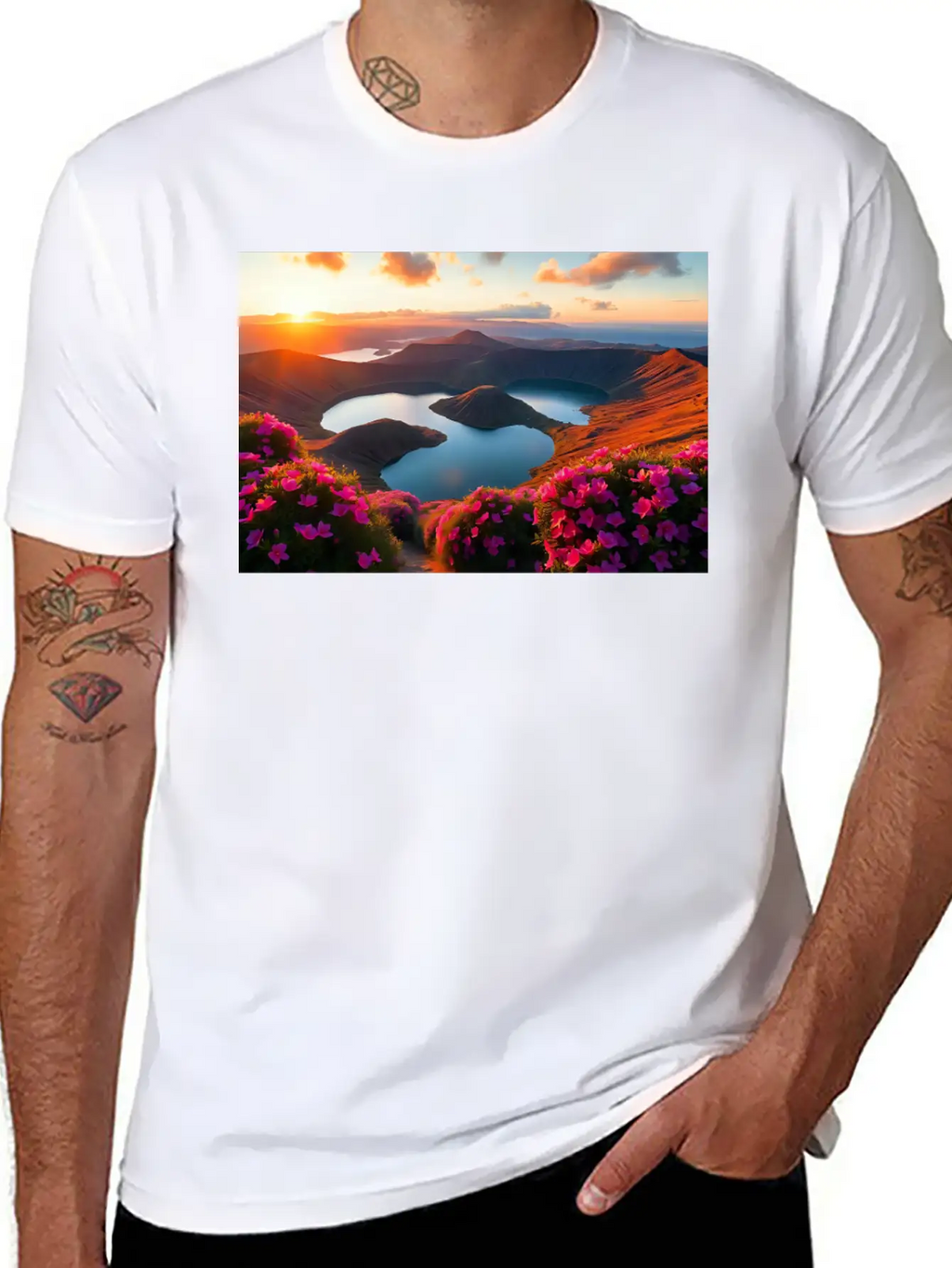 Inspiring Scenic Landscape Basic Graphic T-Shirt – Daily Comfort In Soft Cotton