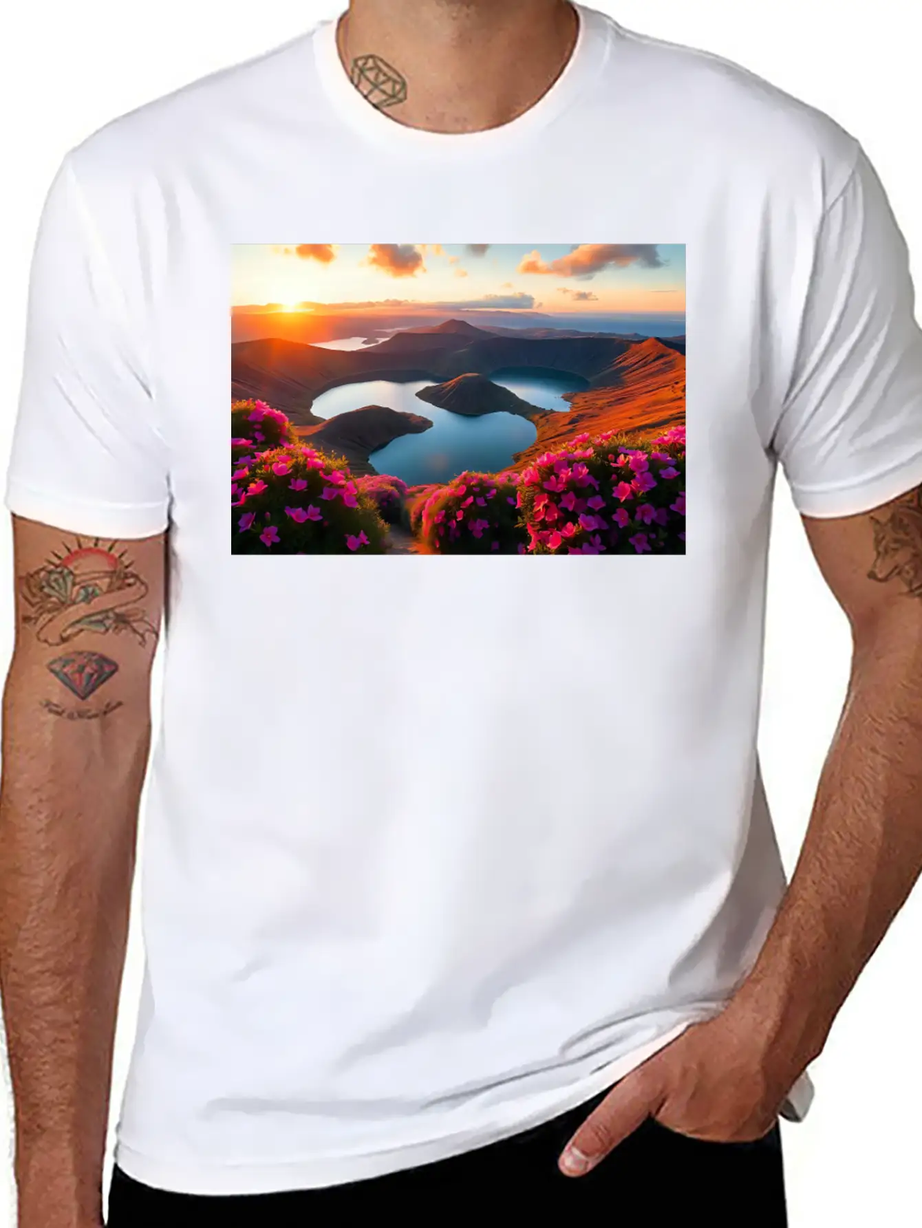Inspiring Scenic Landscape Basic Graphic T-Shirt – Daily Comfort In Soft Cotton