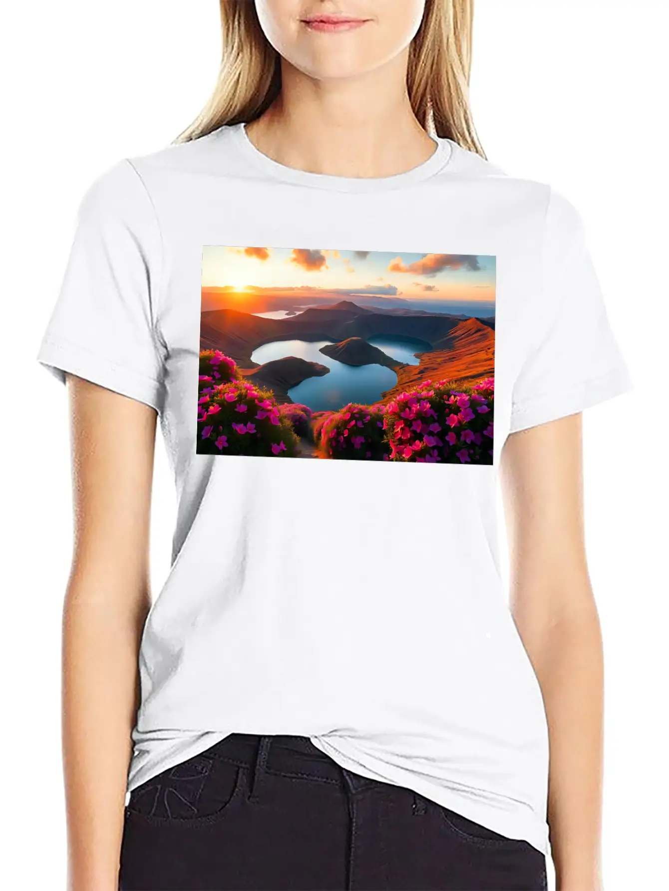 Inspiring Scenic Landscape Basic Graphic T-Shirt – Daily Comfort In Soft Cotton