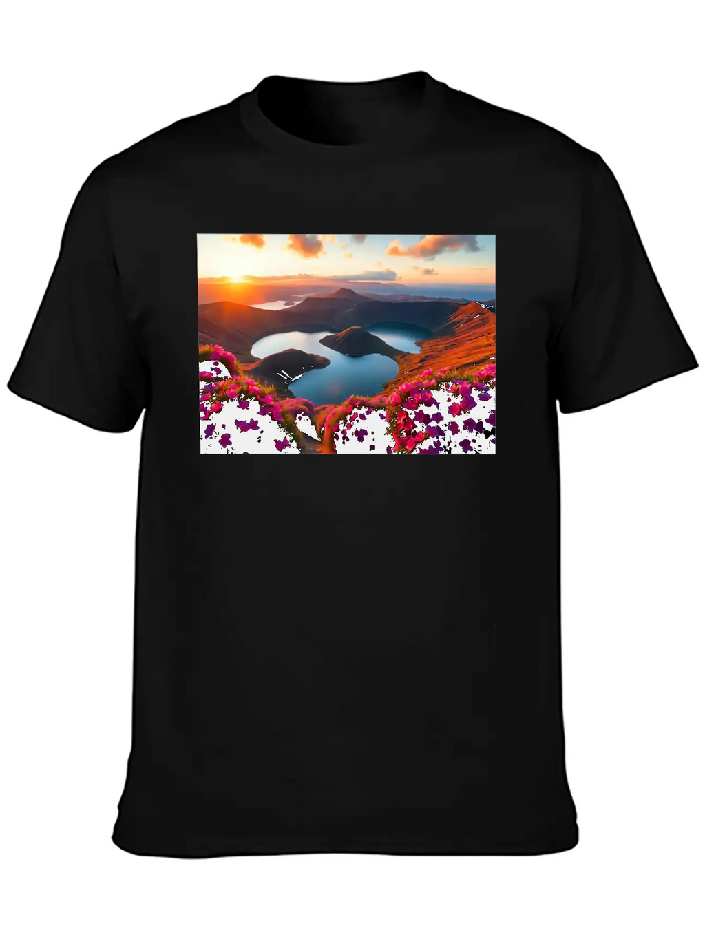 Inspiring Scenic Landscape Basic Graphic T-Shirt – Daily Comfort In Soft Cotton