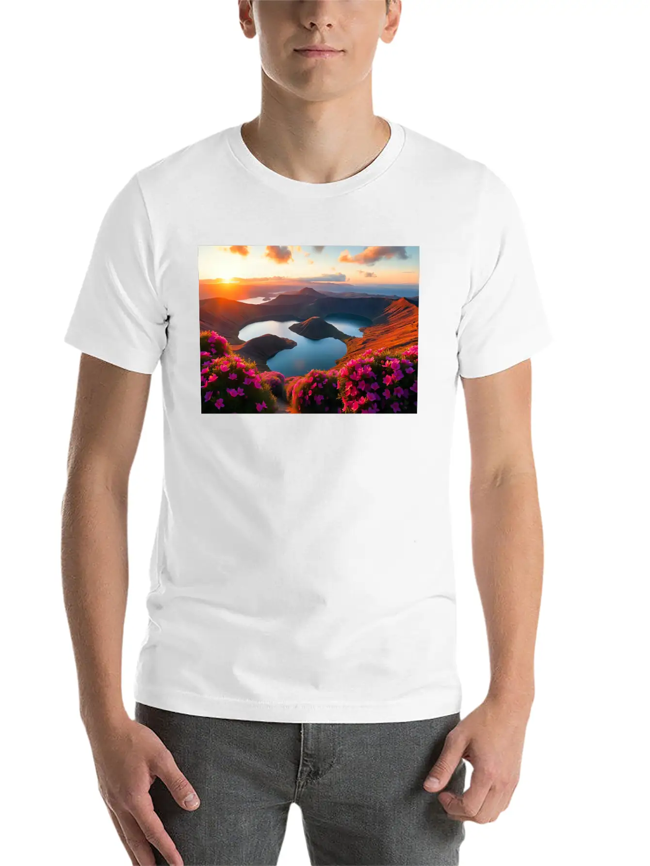 Inspiring Scenic Landscape Basic Graphic T-Shirt – Daily Comfort In Soft Cotton