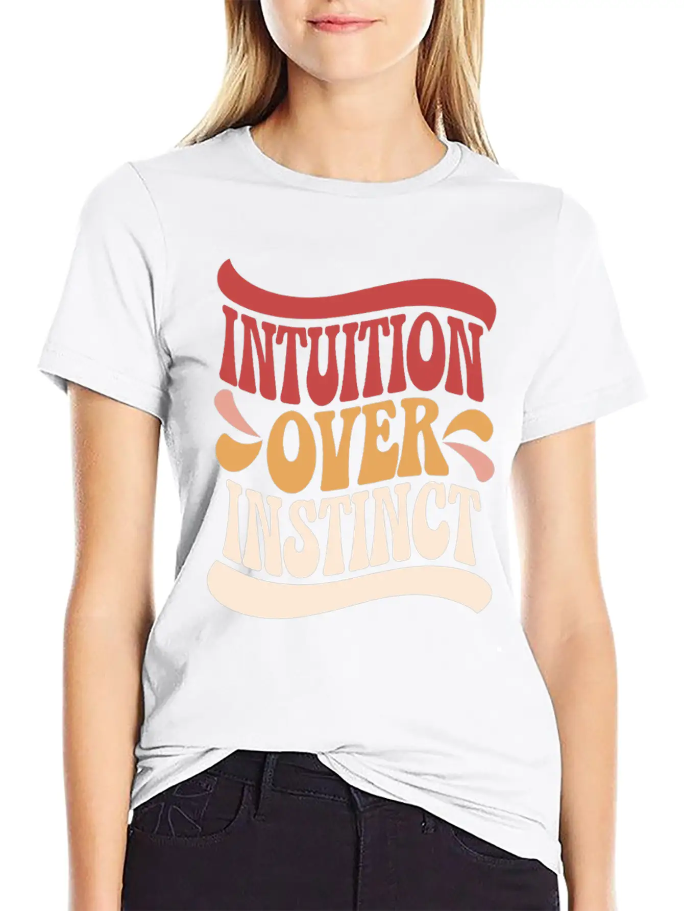 Inspiring Spirituality Quote Intuition Over Unisex Casual T-Shirt – Clean Design For Daily Comfort
