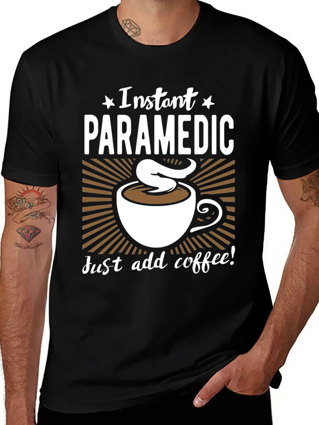 Instant Paramedic - Just Add Coffee Essential Cotton Tee For Daily Outfits – Unisex Style