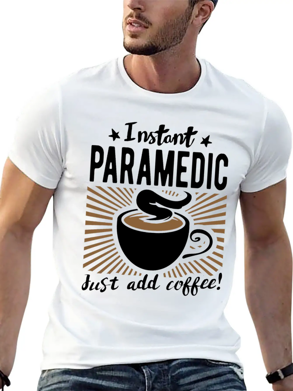 Instant Paramedic - Just Add Coffee Essential Cotton Tee For Daily Outfits – Unisex Style