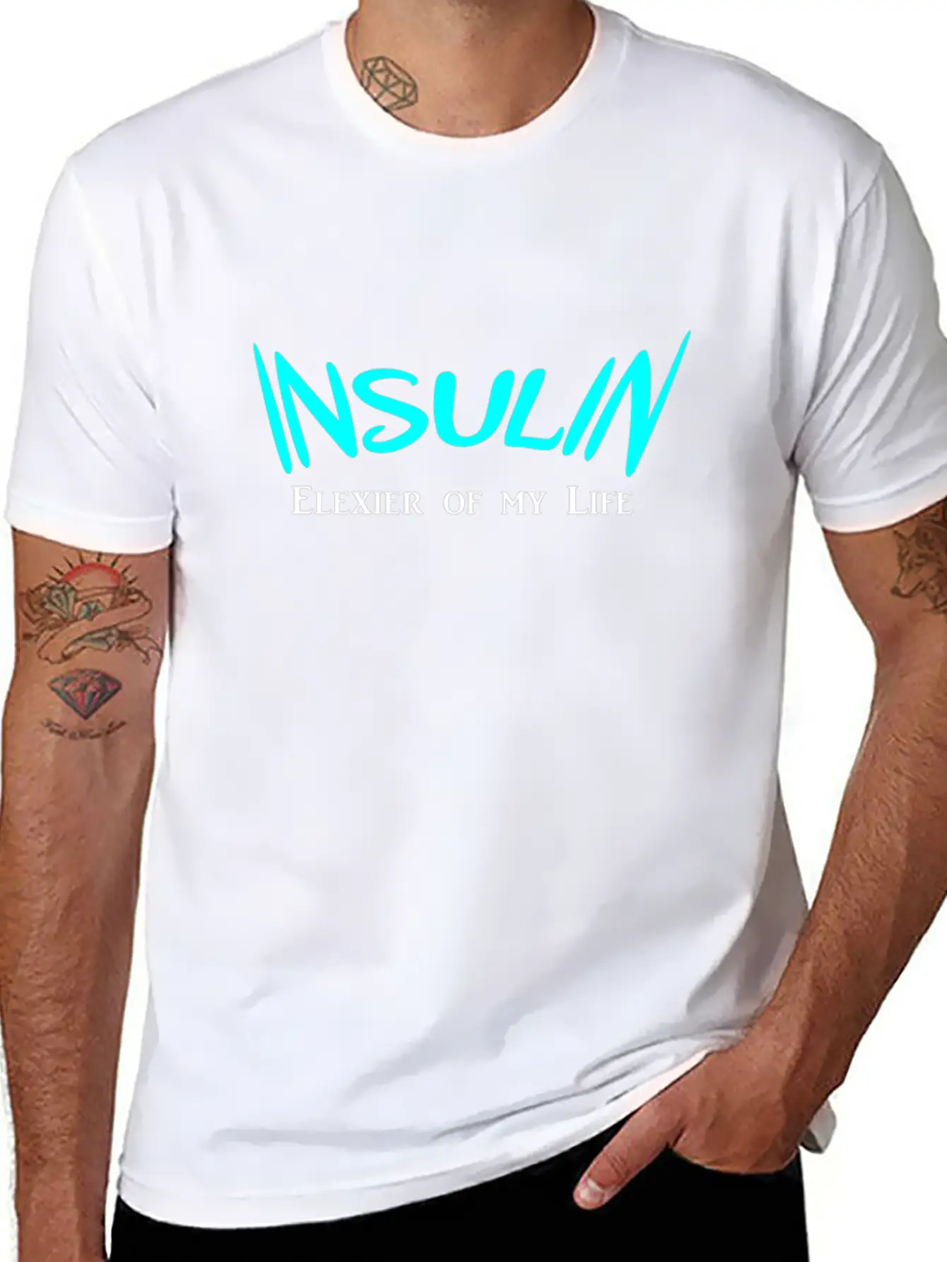 Insulin Elexier Of My Life Essential Cotton Tee For Daily Outfits – Unisex Style