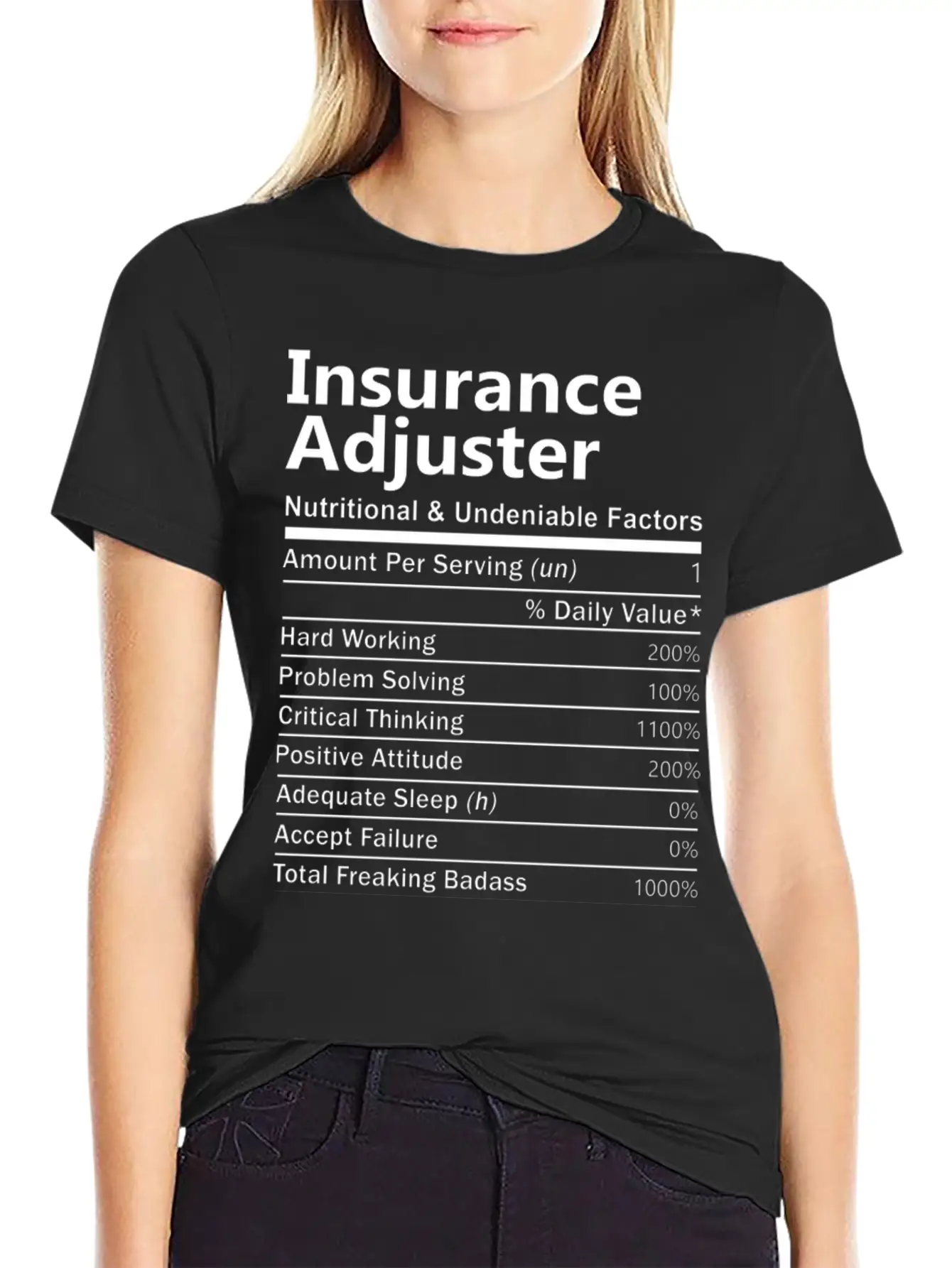 Insurance Adjuster T Shirt - Nutritional And Unden Stylish Everyday T-Shirt – Unisex Basic Cotton Tee
