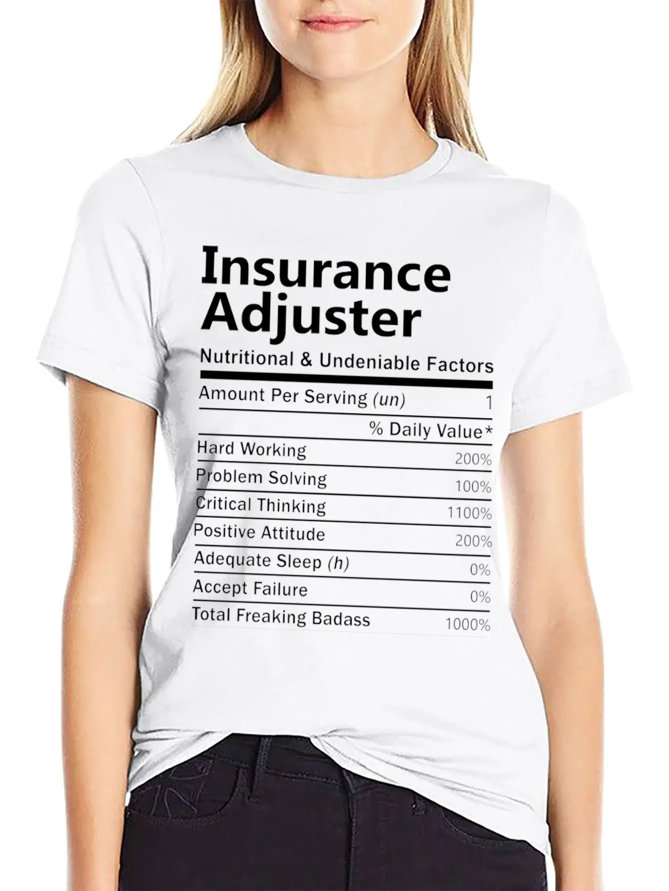 Insurance Adjuster T Shirt - Nutritional And Unden Stylish Everyday T-Shirt – Unisex Basic Cotton Tee