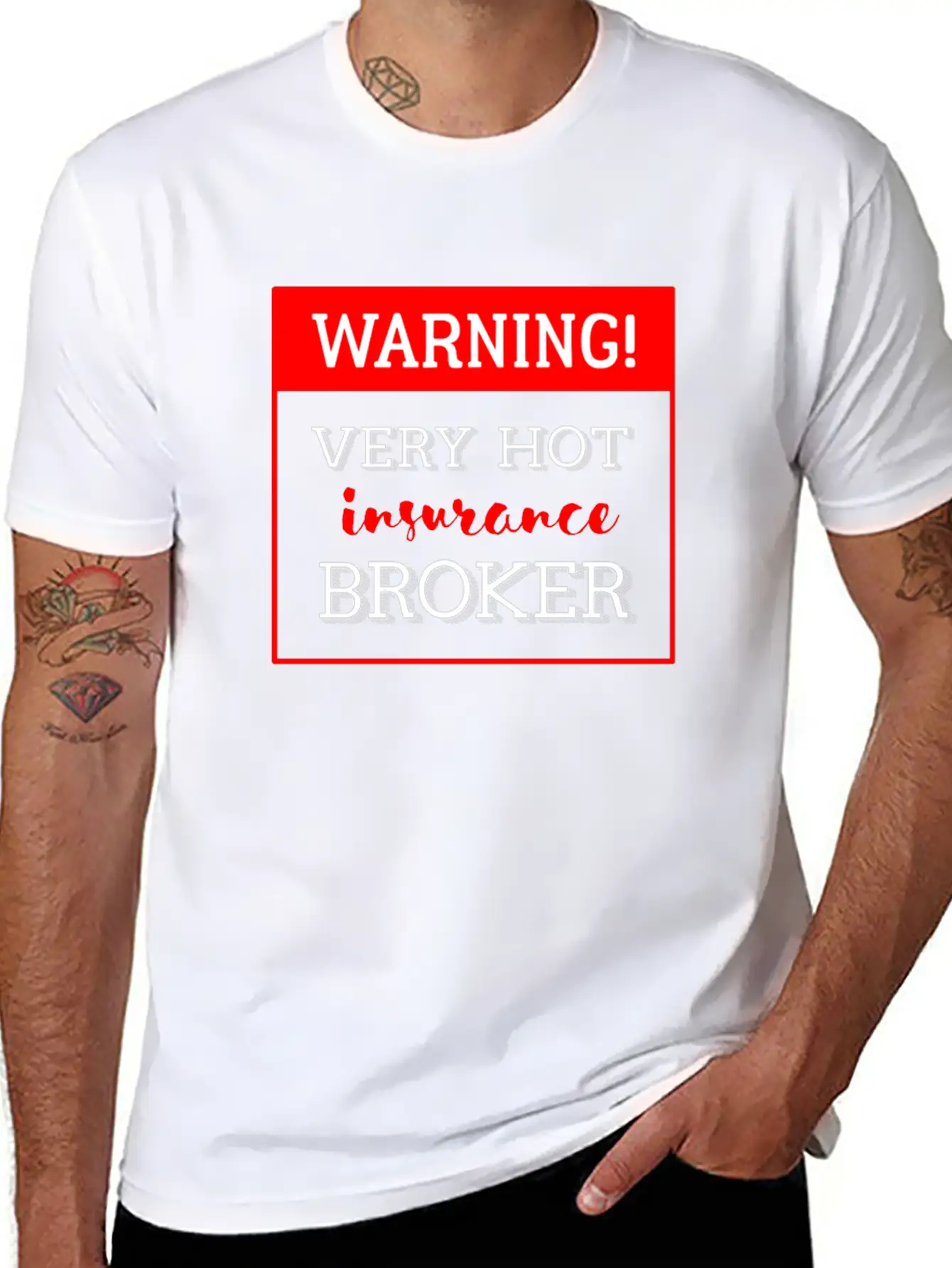 Insurance Broker - Warning! Very Hot Insurance Bro Classic Cotton Tee – Unisex Comfort For Any Season